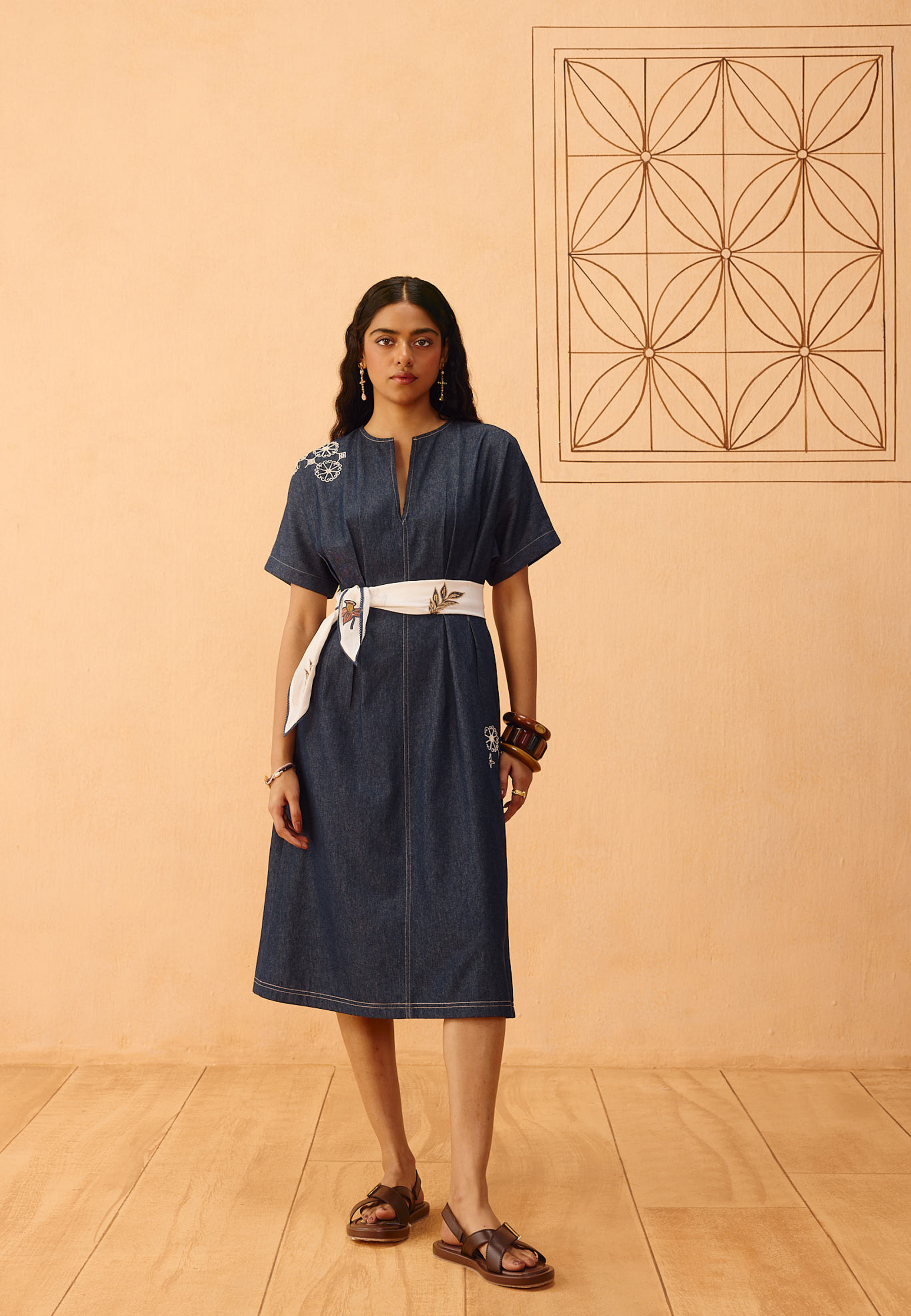 The Harmony Sustainable Denim Dress DRESSES SUI