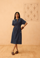 The Harmony Sustainable Denim Dress DRESSES SUI