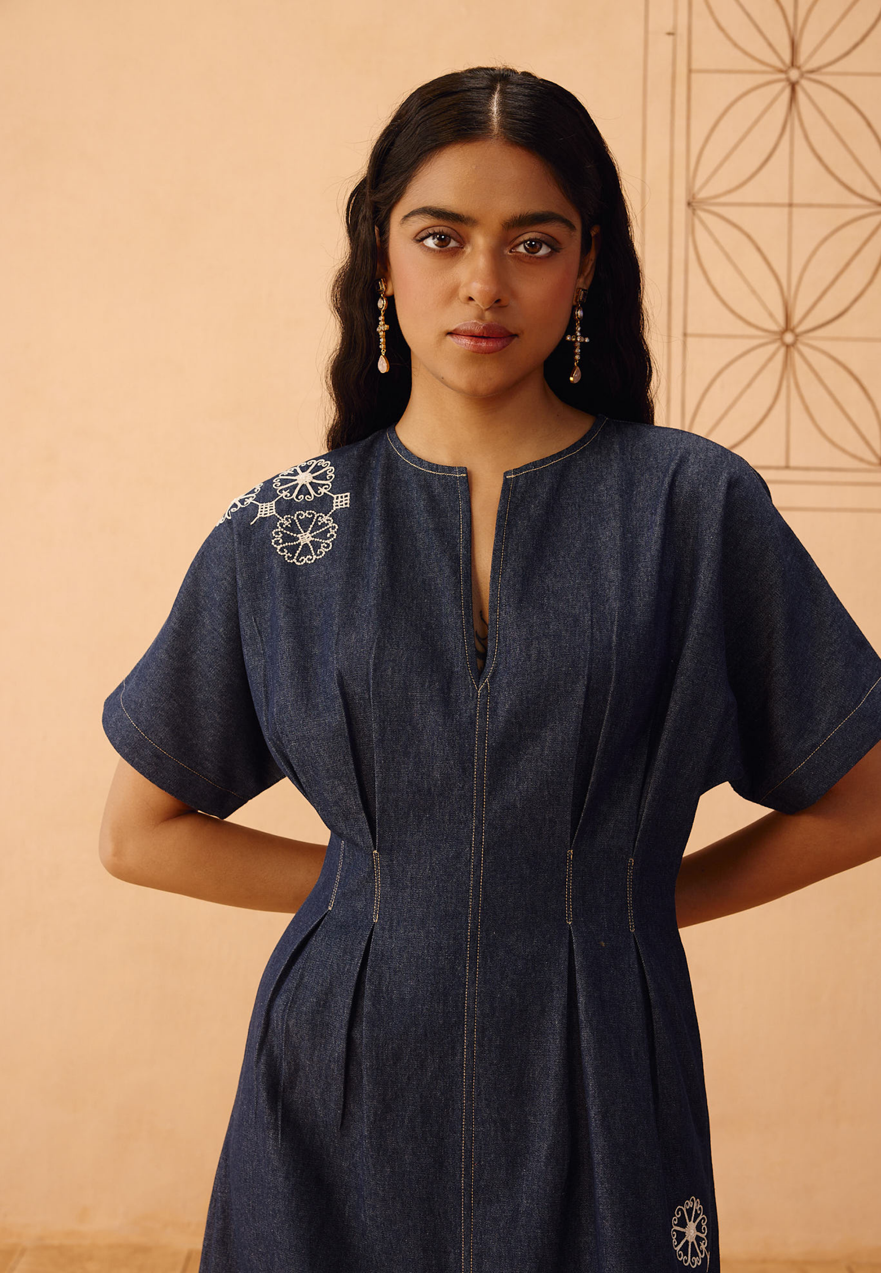 The Harmony Sustainable Denim Dress DRESSES SUI
