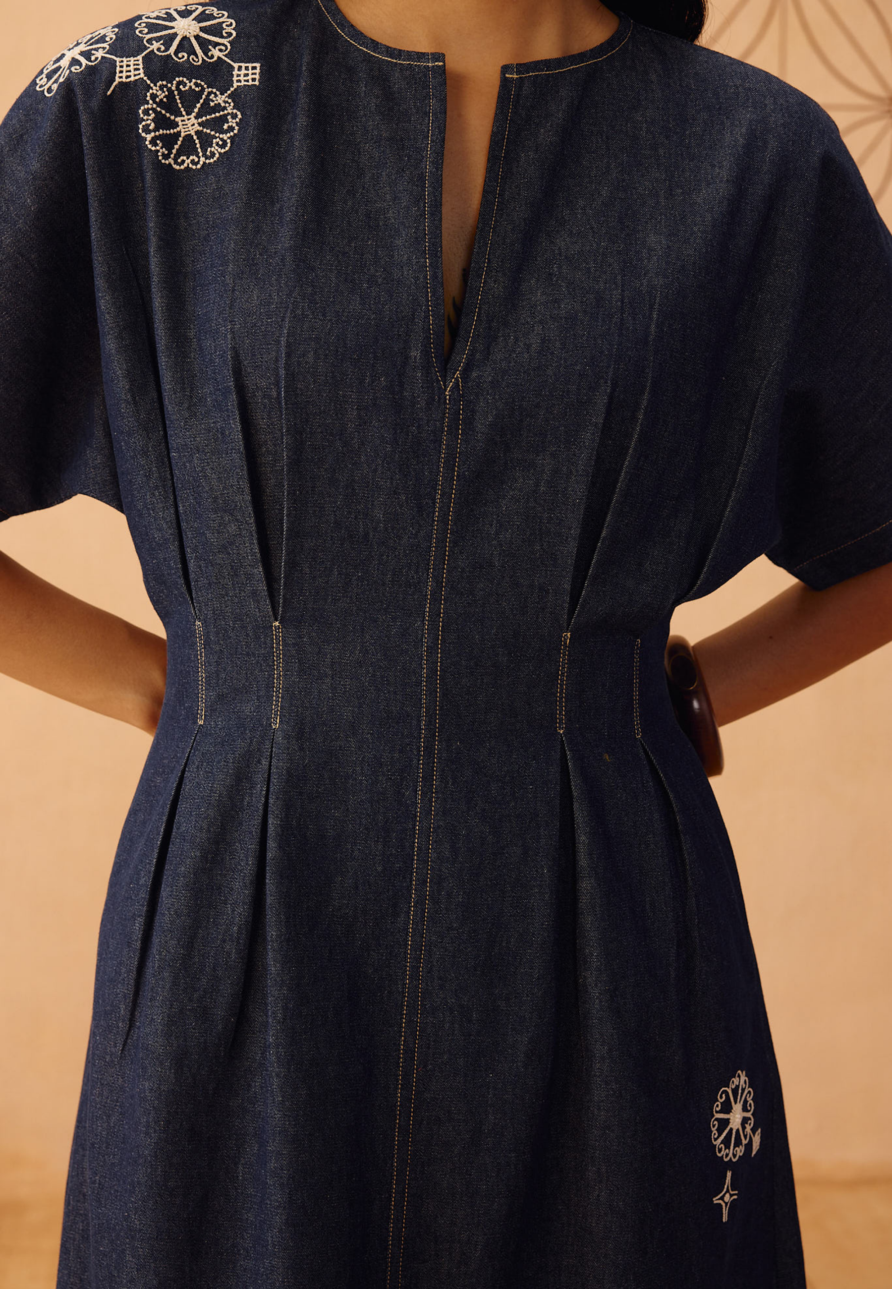 The Harmony Sustainable Denim Dress DRESSES SUI
