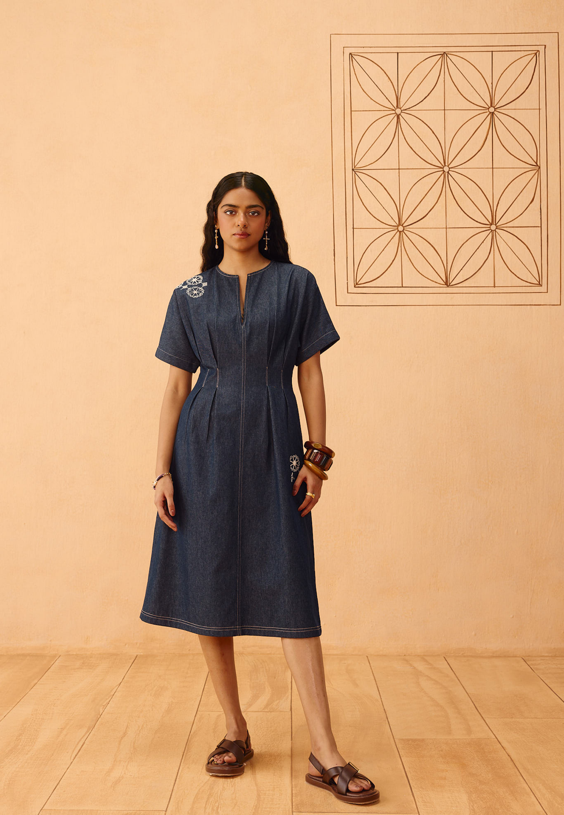 The Harmony Sustainable Denim Dress DRESSES SUI