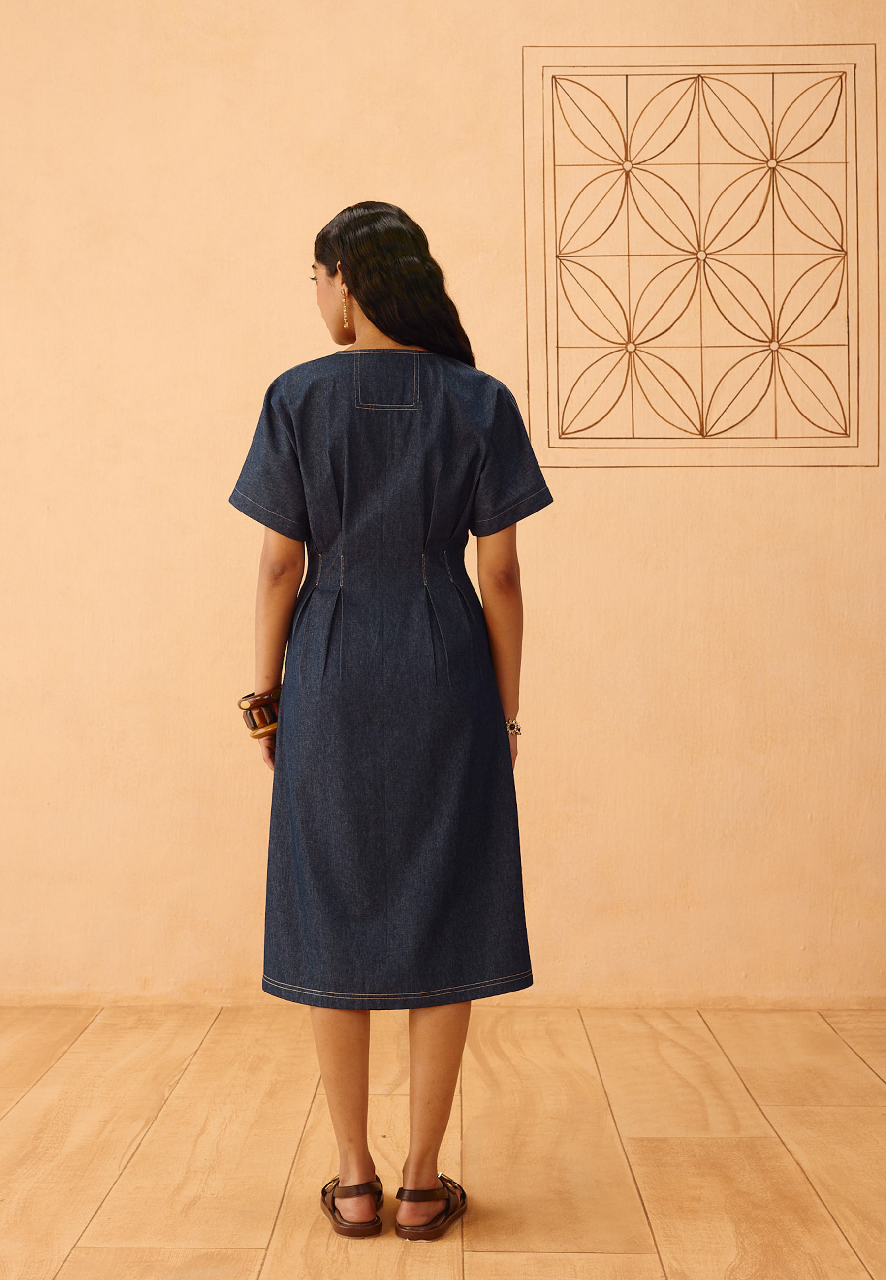 The Harmony Sustainable Denim Dress DRESSES SUI