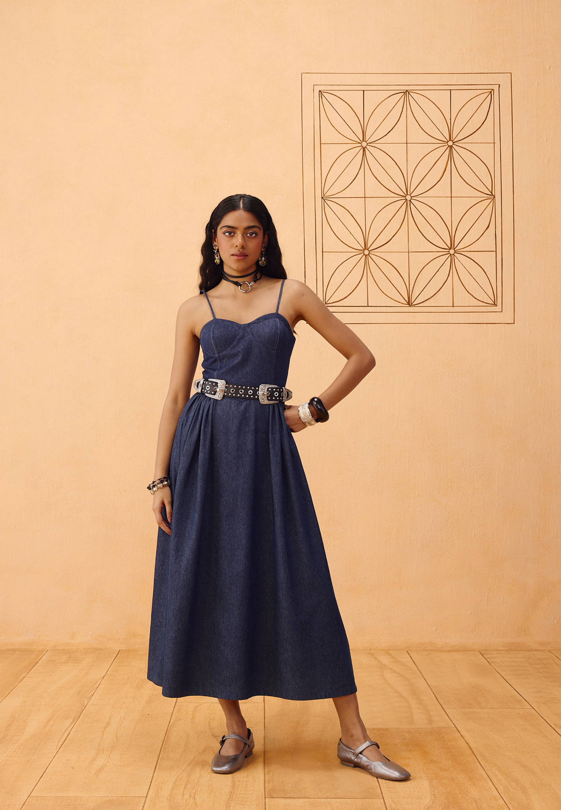 The Jaali Susainable Denim Dress DRESSES SUI