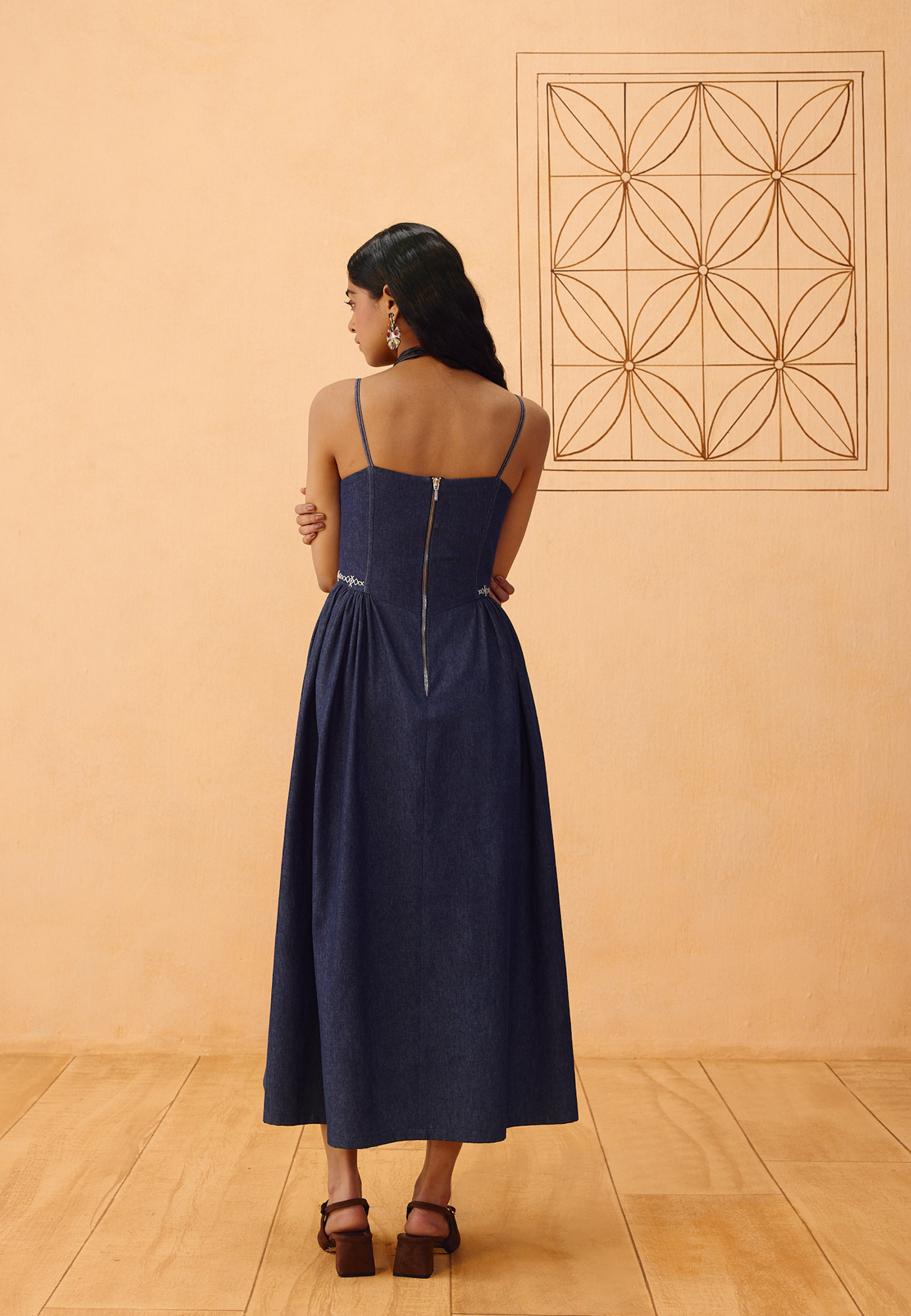 The Jaali Susainable Denim Dress DRESSES SUI