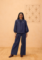 The Jaali Sustainable Denim Top TOPS SUI