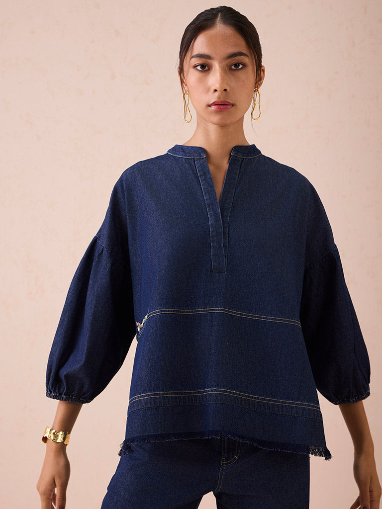 The Little Things Denim Blouse TOPS SUI