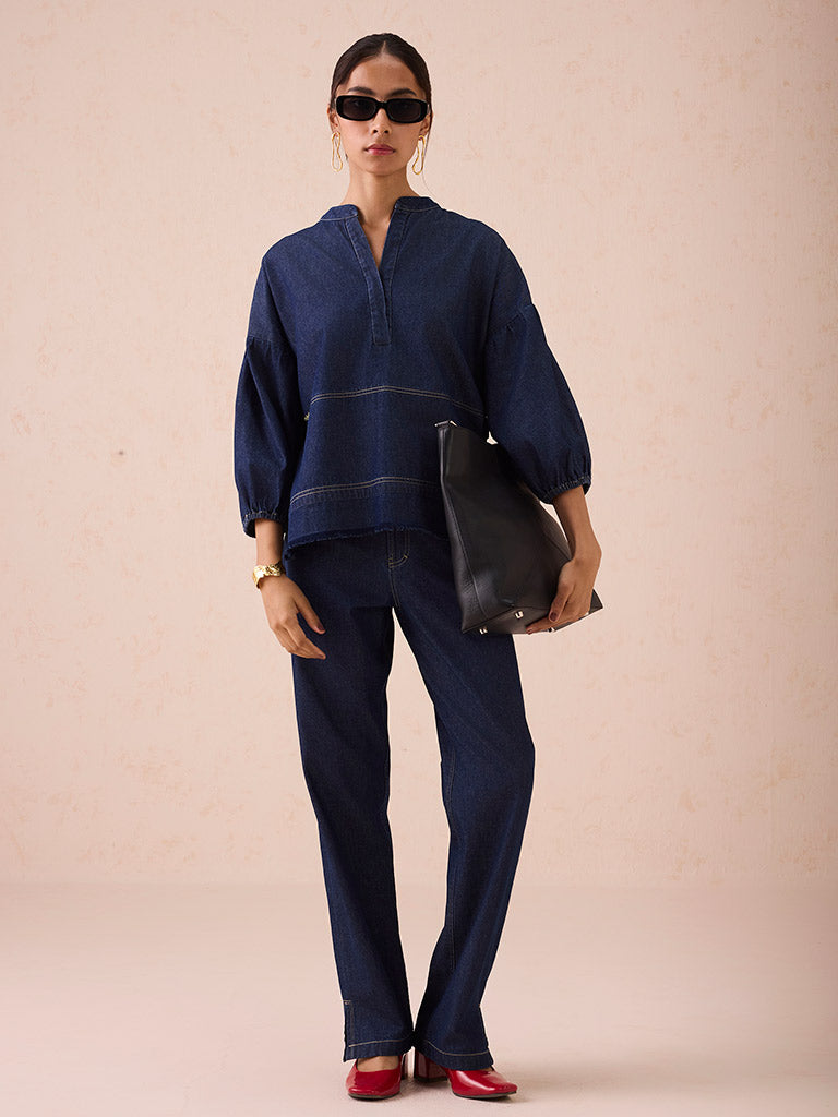 The Little Things Denim Blouse TOPS SUI