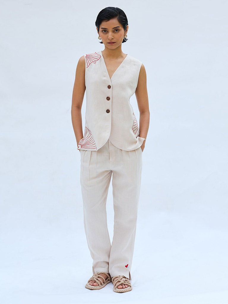 The Misty Linen Waistcoat JACKETS SUI