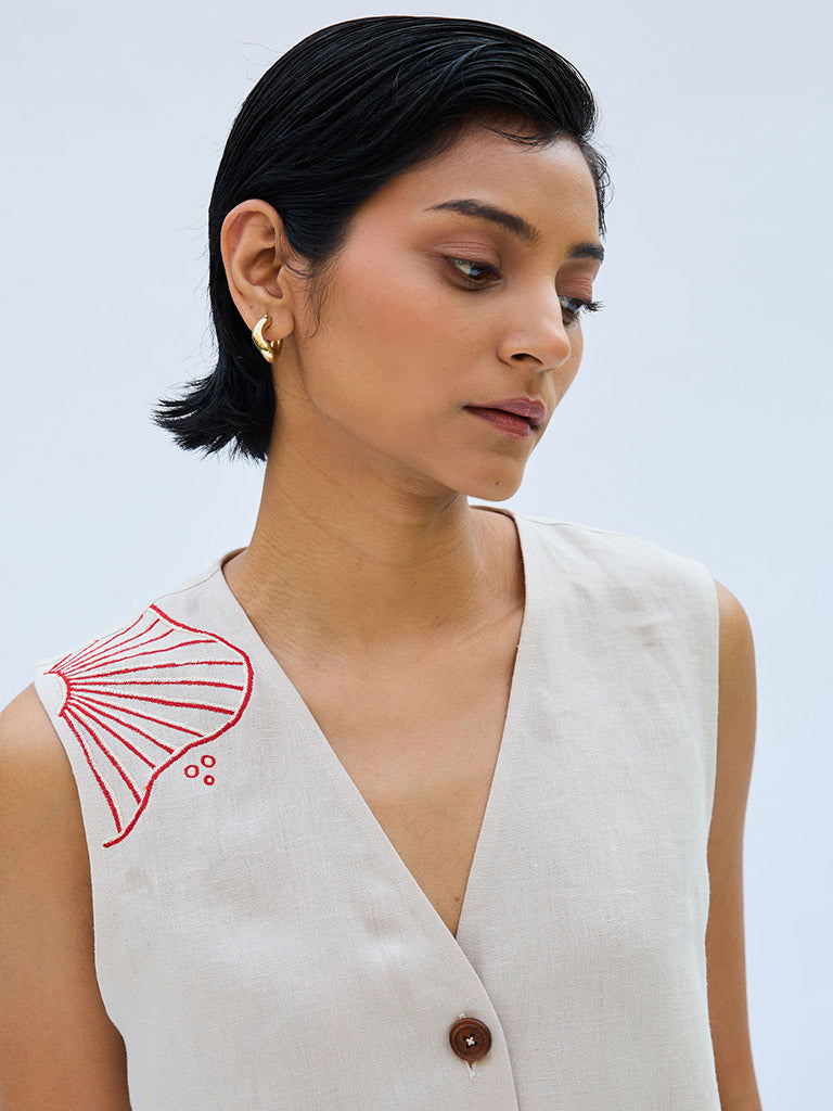 The Misty Linen Waistcoat JACKETS SUI