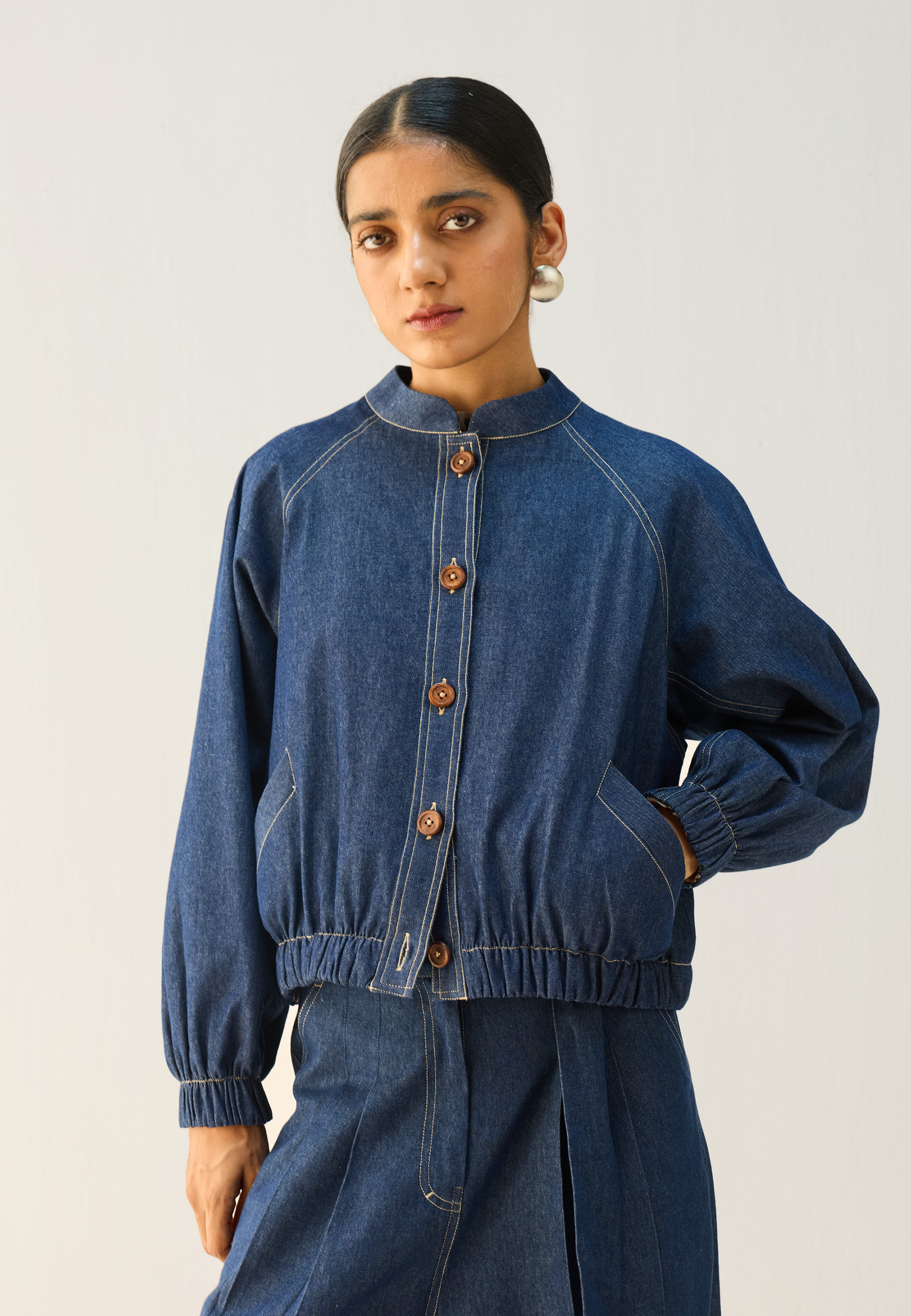 The Slow Denim Bomber Jacket JACKETS SUI