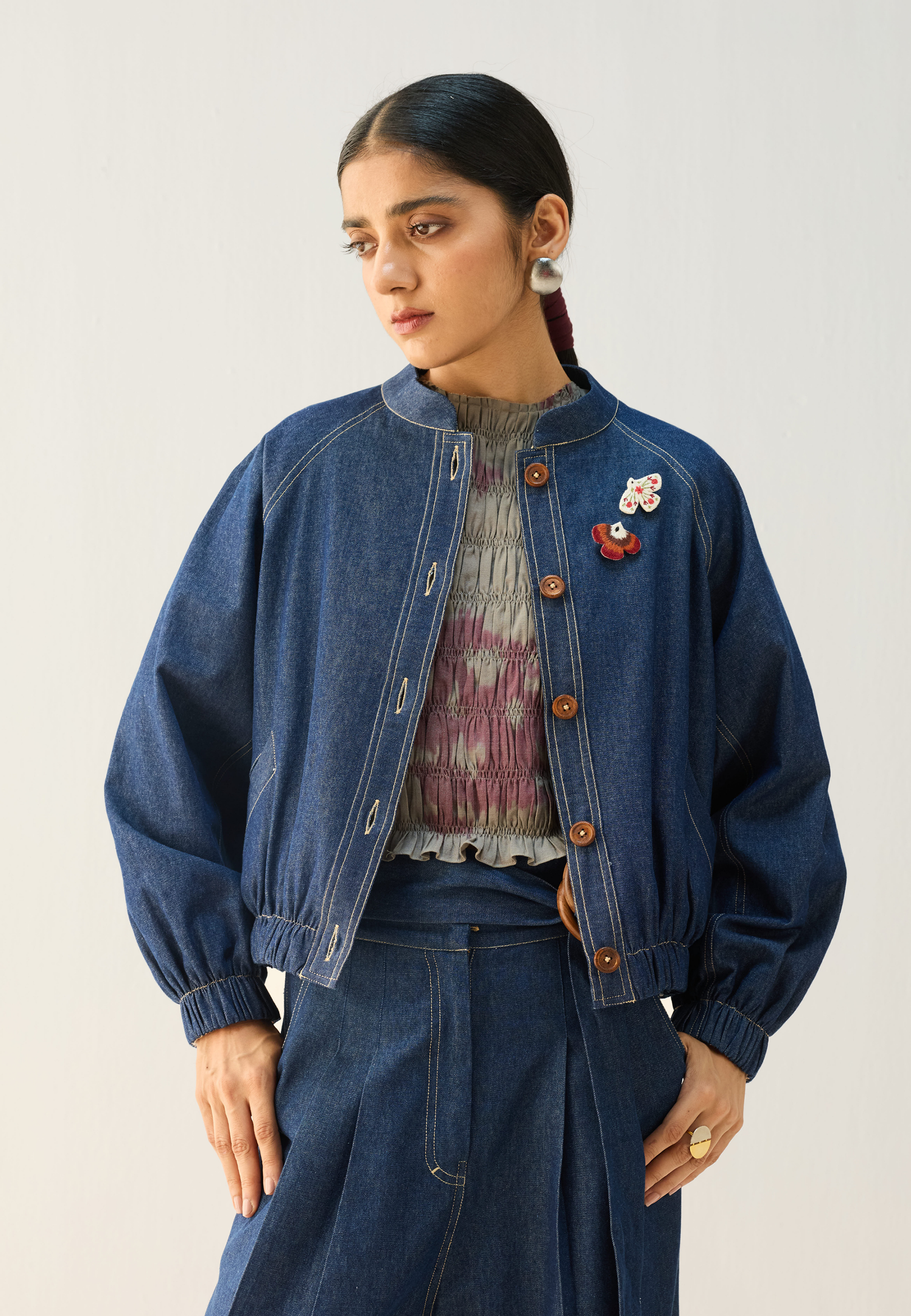 The Slow Denim Bomber Jacket JACKETS SUI