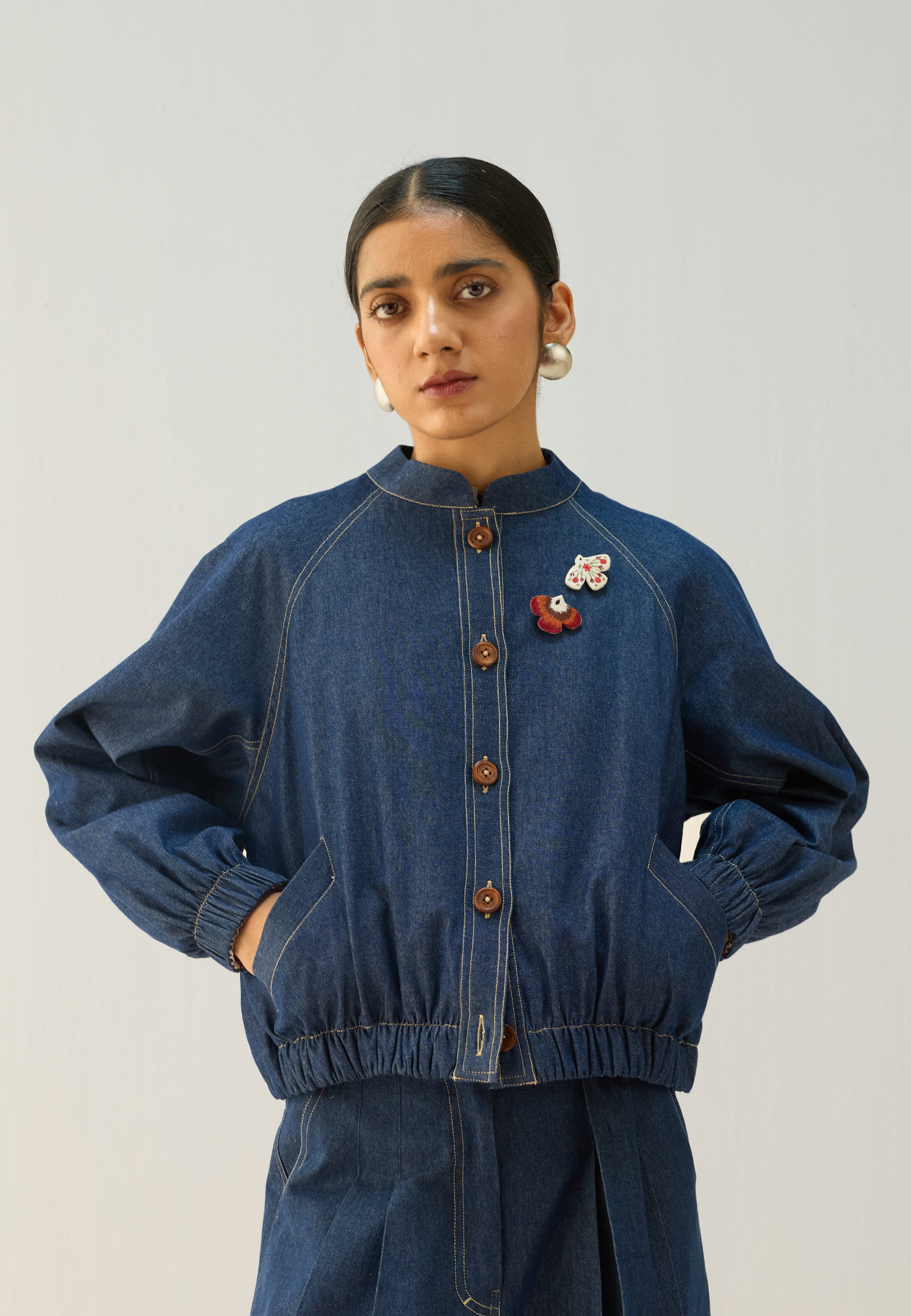 The Slow Denim Bomber Jacket JACKETS SUI