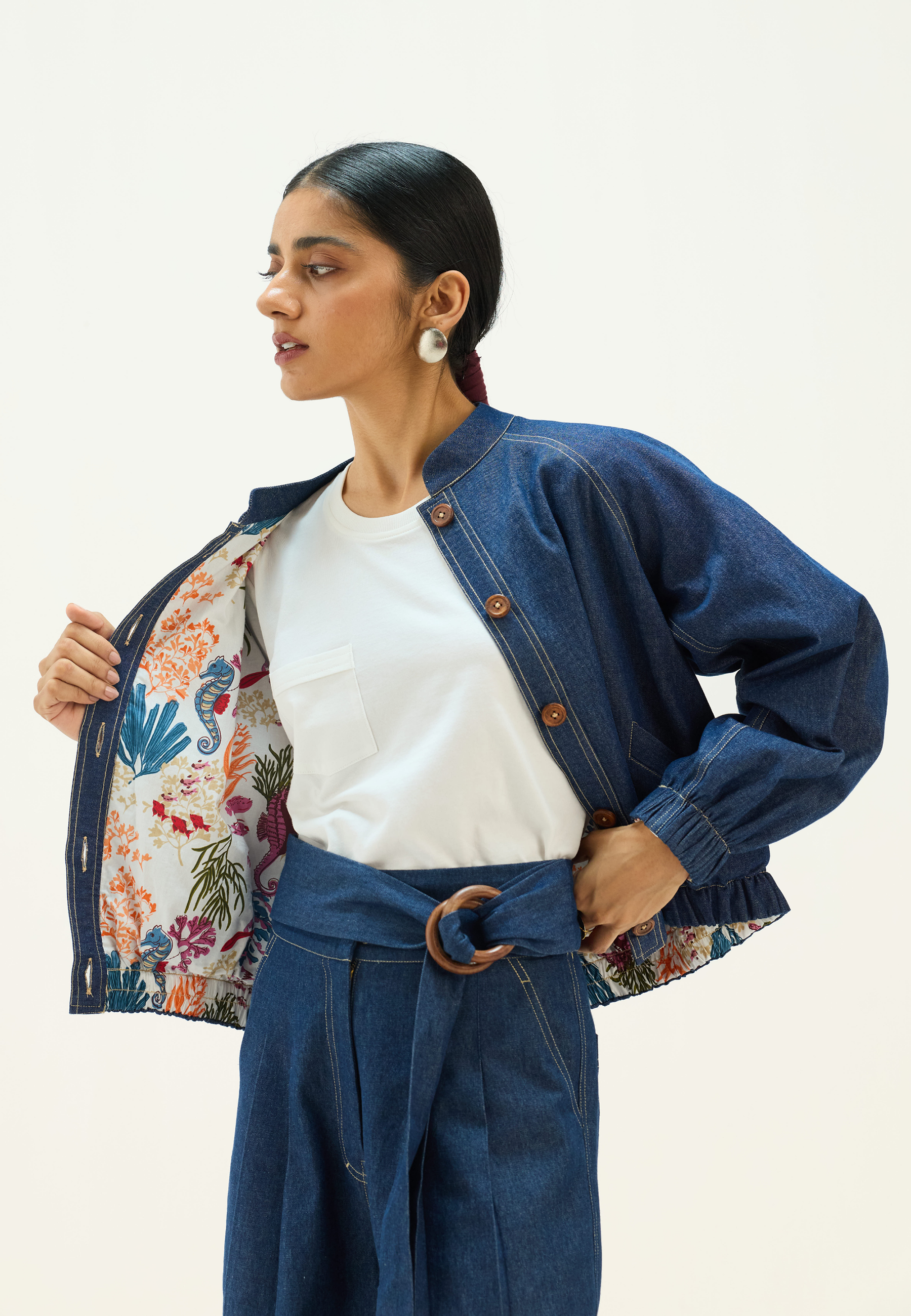 The Slow Denim Bomber Jacket JACKETS SUI