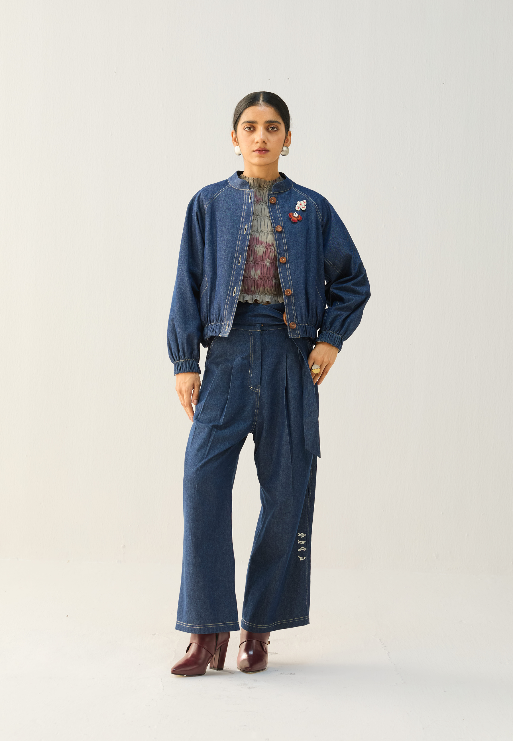 The Slow Denim Bomber Jacket JACKETS SUI