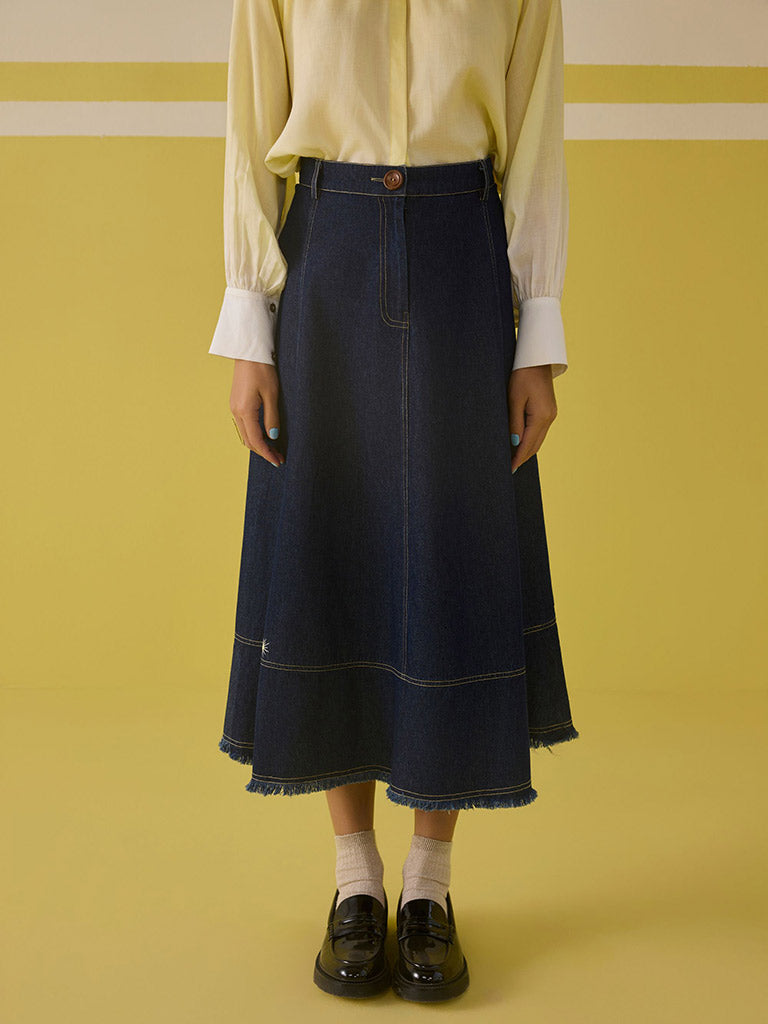 The Sunshine Denim Skirt BOTTOMS SUI