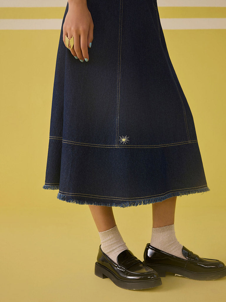 The Sunshine Denim Skirt BOTTOMS SUI