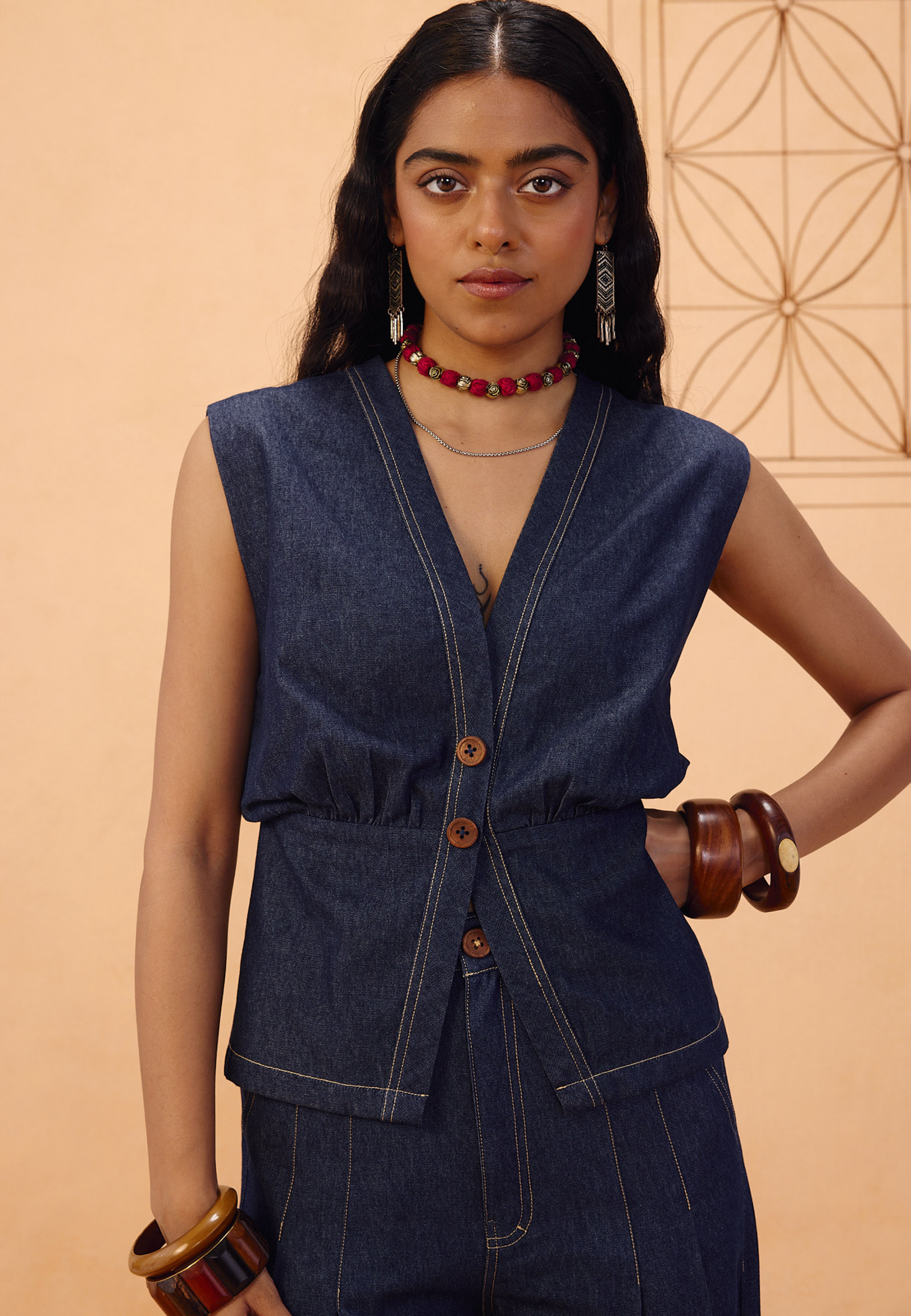 The Timeless Sustainable Denim Waistcoat JACKETS SUI