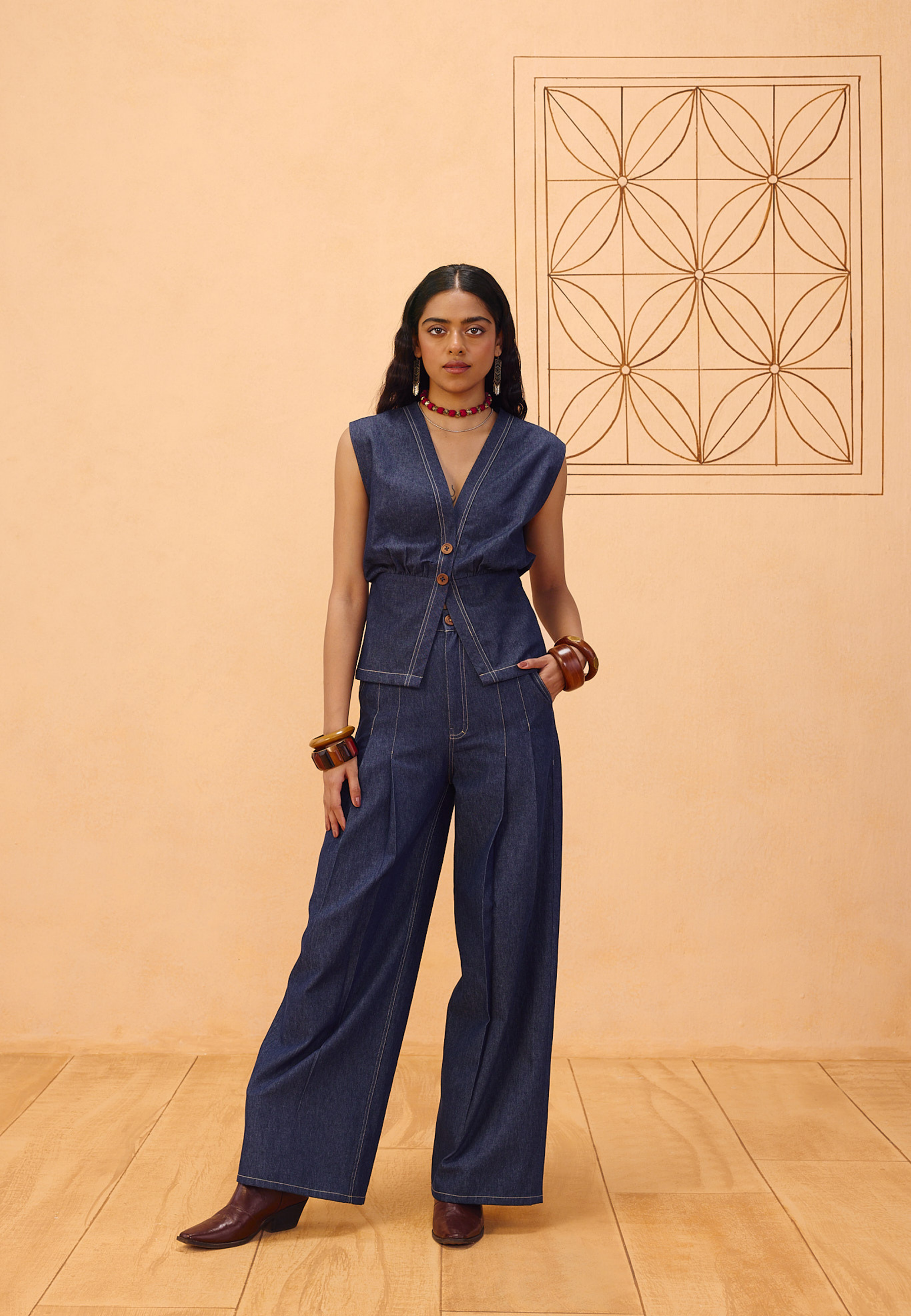 The Timeless Sustainable Denim Waistcoat JACKETS SUI