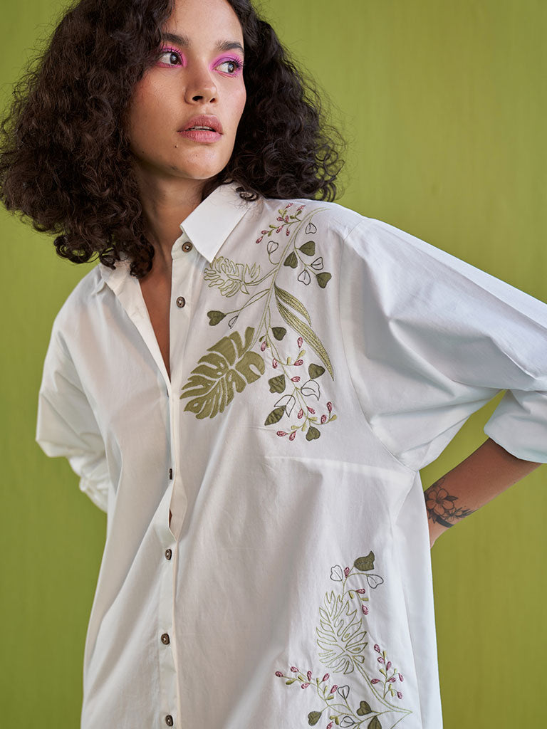 The Tropical Shirt Dress DRESSES SUI   