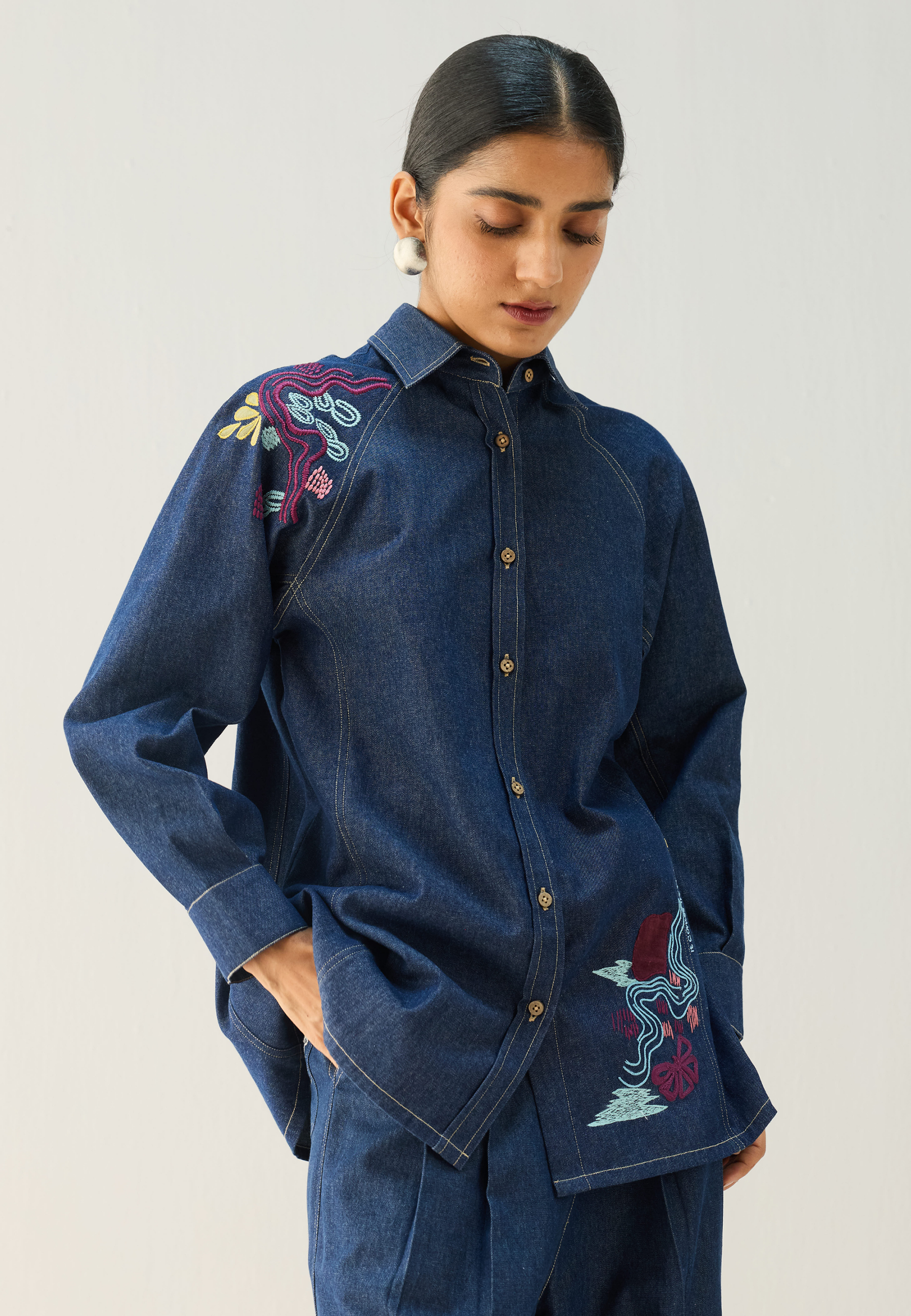 The Wave Sustainable Denim Shirt TOPS SUI