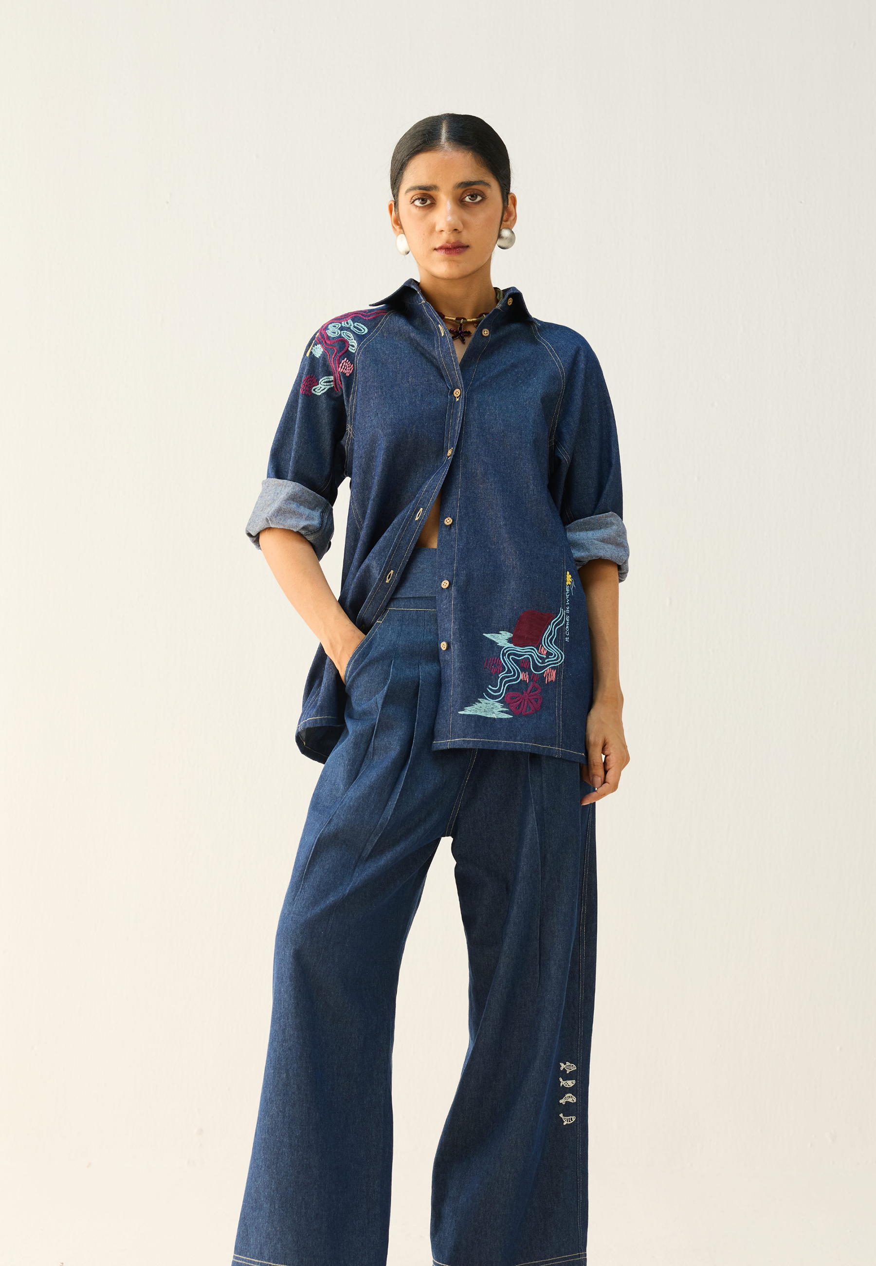 The Wave Sustainable Denim Shirt TOPS SUI