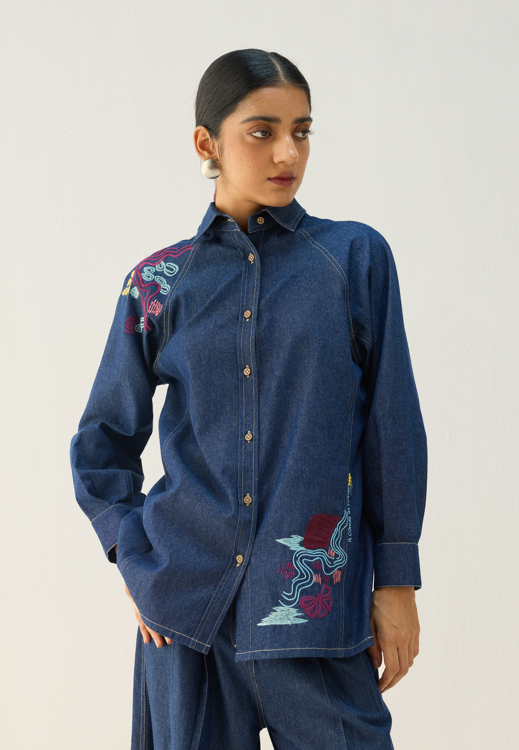 The Wave Sustainable Denim Shirt TOPS SUI