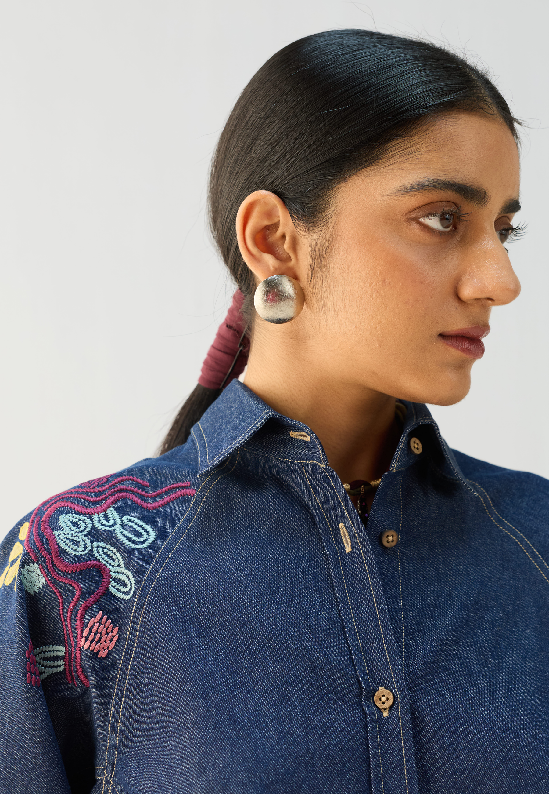 The Wave Sustainable Denim Shirt TOPS SUI