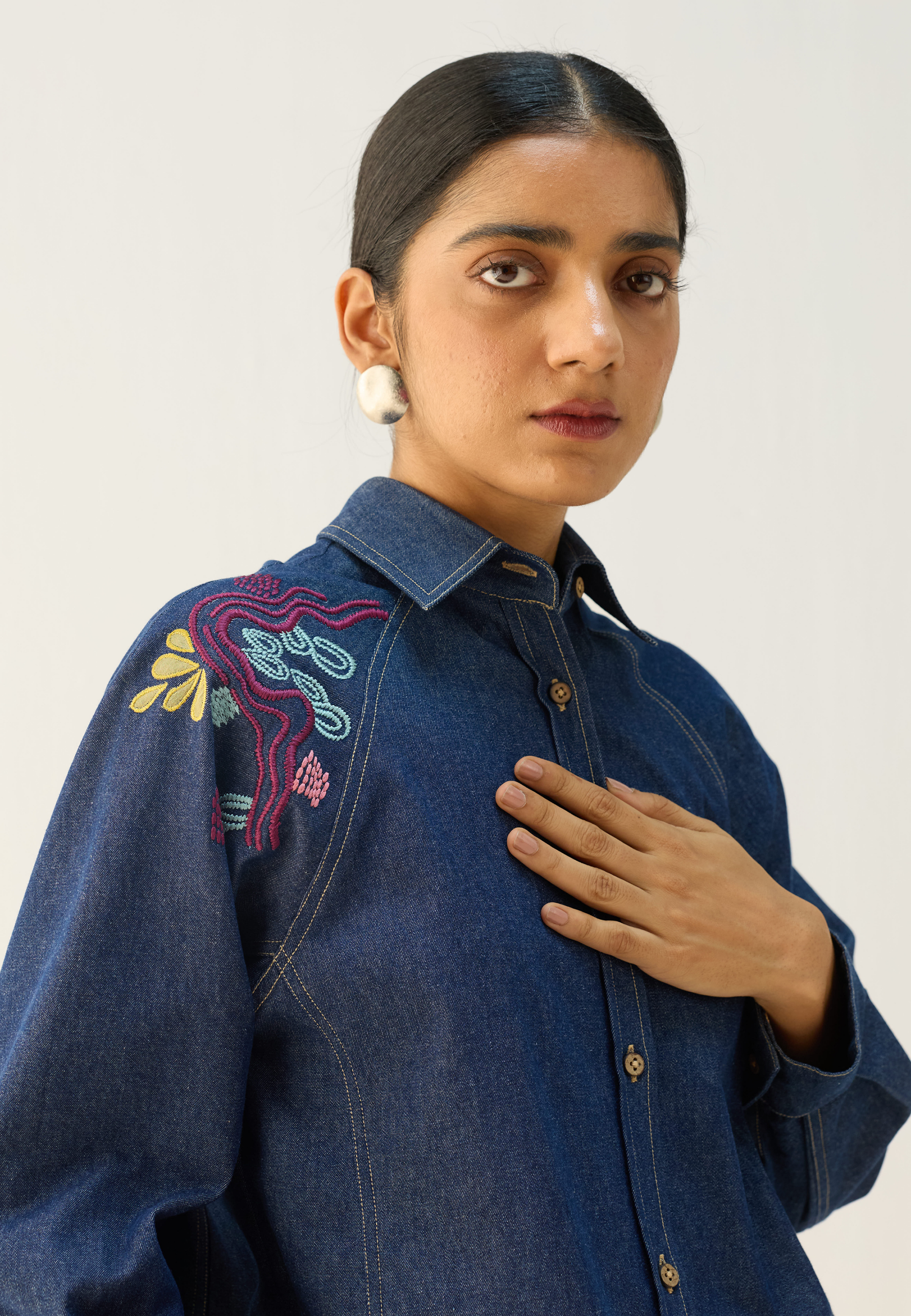 The Wave Sustainable Denim Shirt TOPS SUI