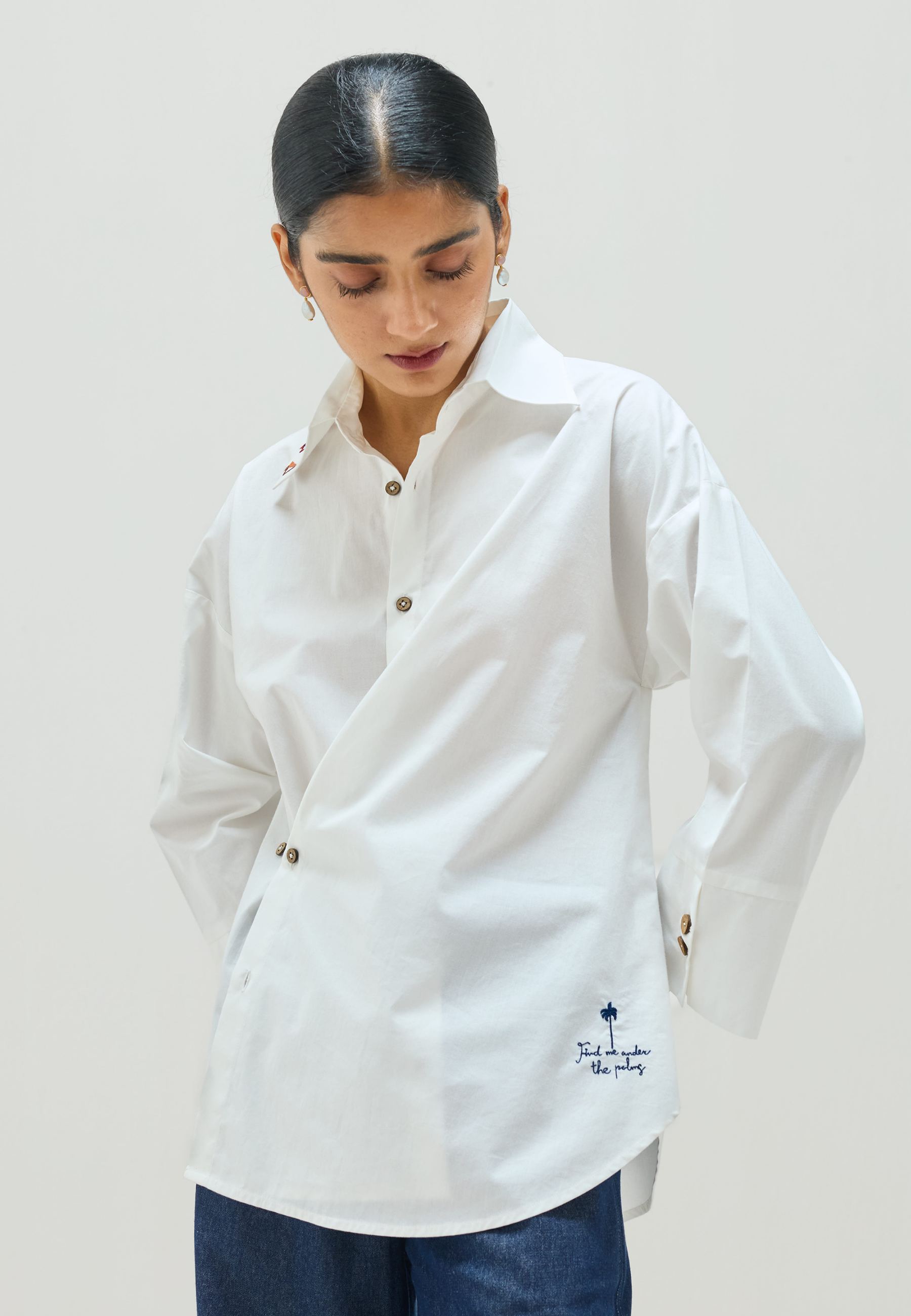 Under The Palms Wrap Shirt TOPS SUI