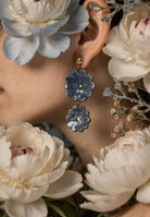 Blue Flora Dangler Earrings ACCESSORIES IKKIVI