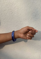 Crystal Cut Slim Electric Blue Bangle ACCESSORIES IKKIVI
