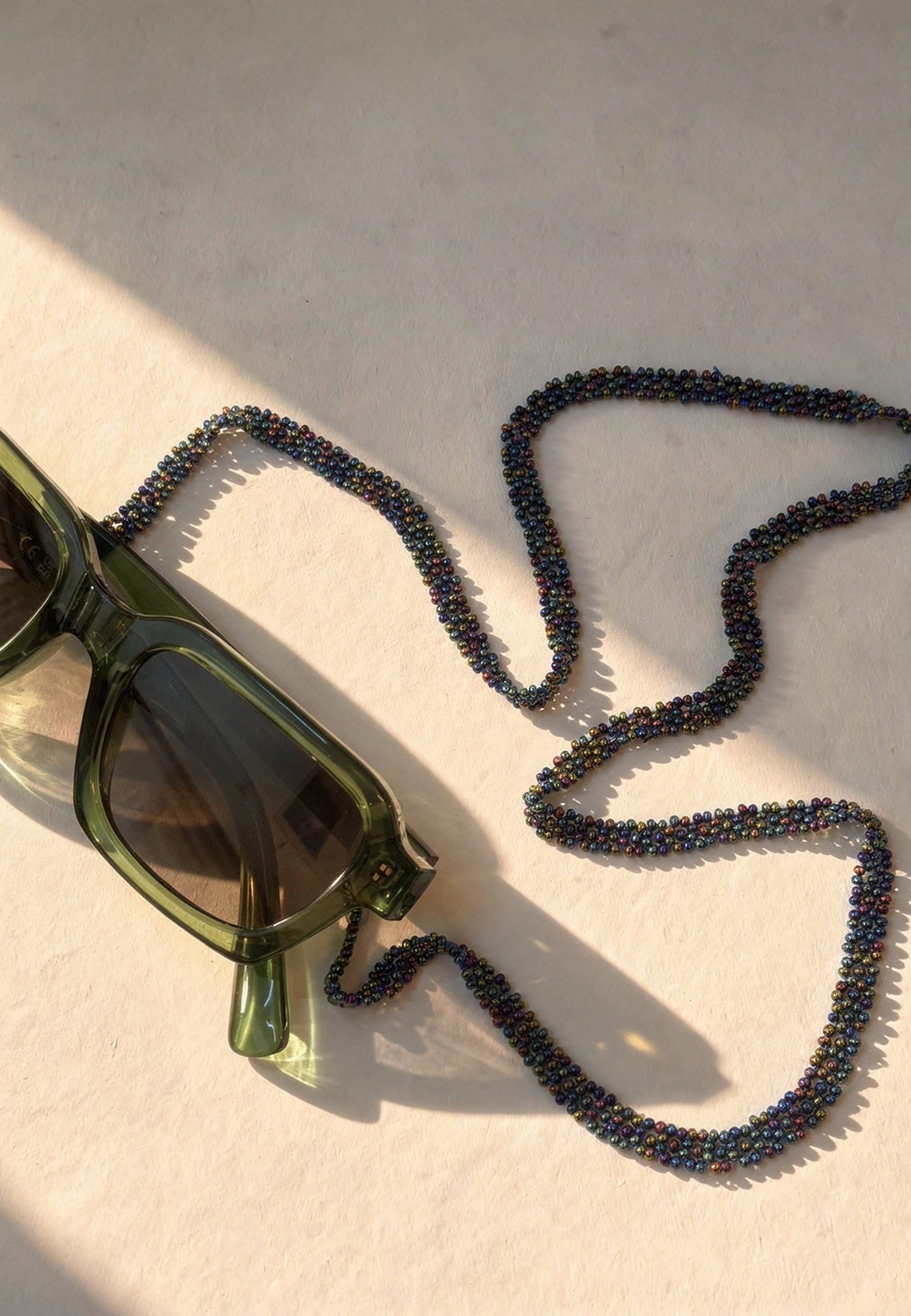 Dark Chromatica Beaded Sunglass Chain ACCESSORIES IKKIVI