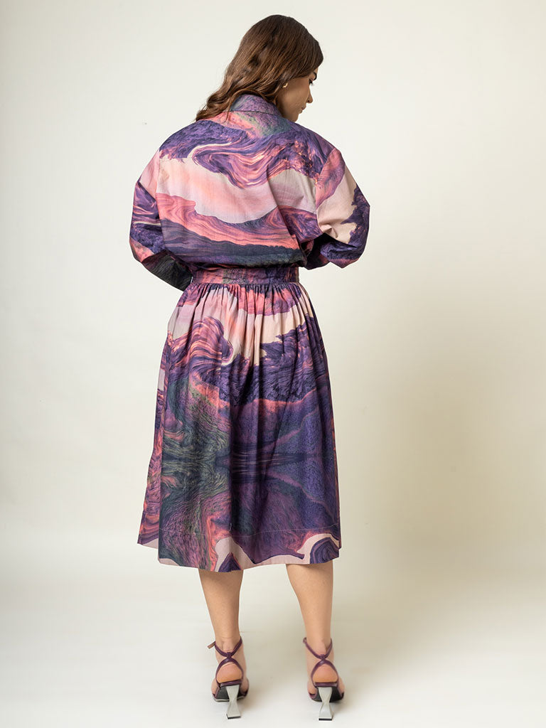 Jean Printed Skirt BOTTOMS Doodlage   