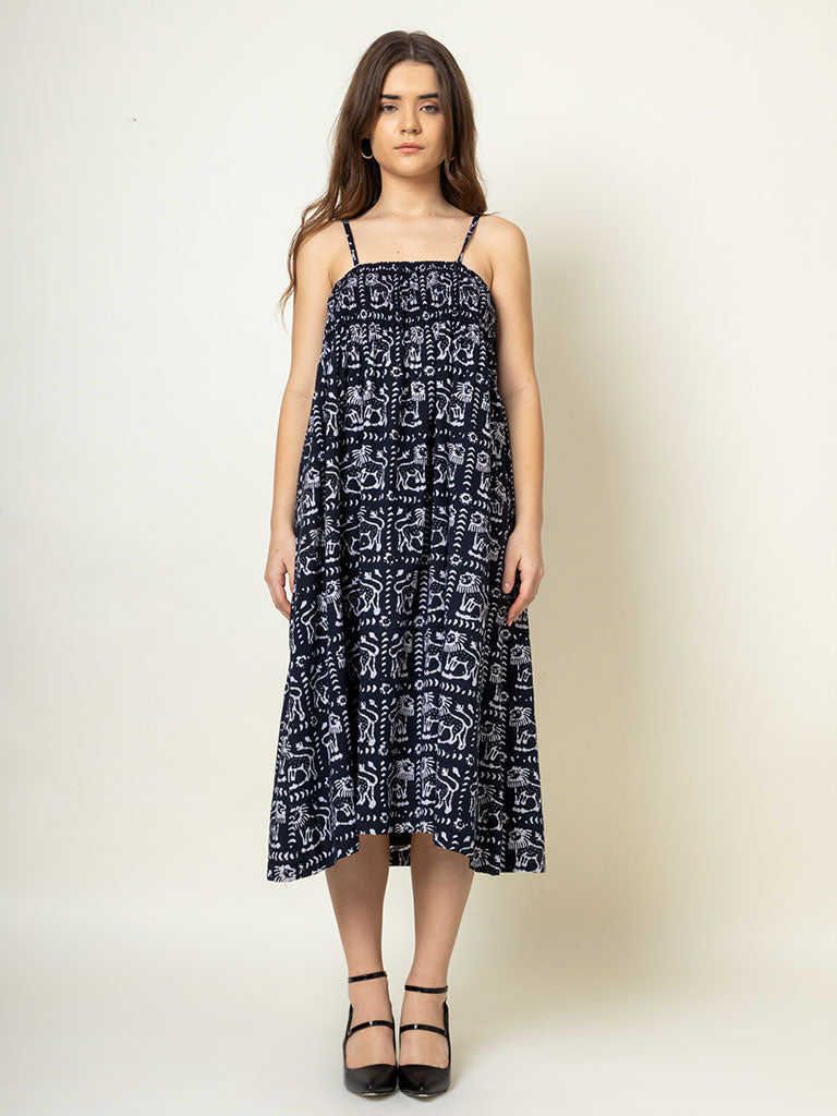 Ella Printed Dress DRESSES Doodlage   