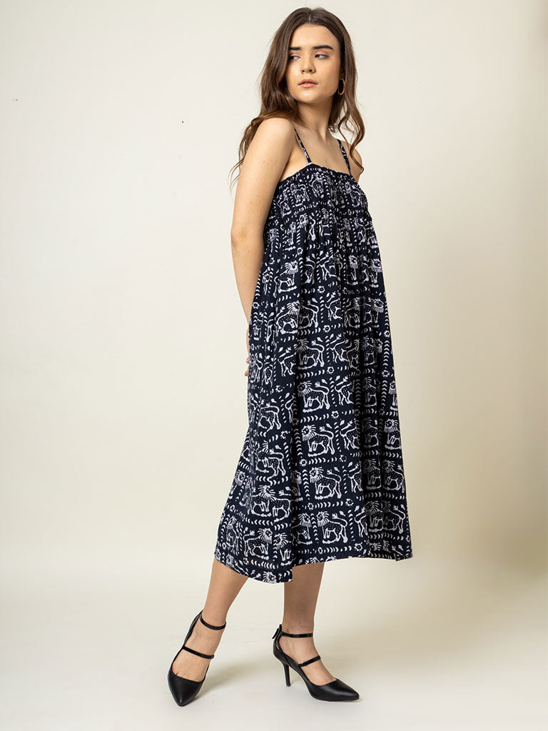 Ella Printed Dress DRESSES Doodlage   