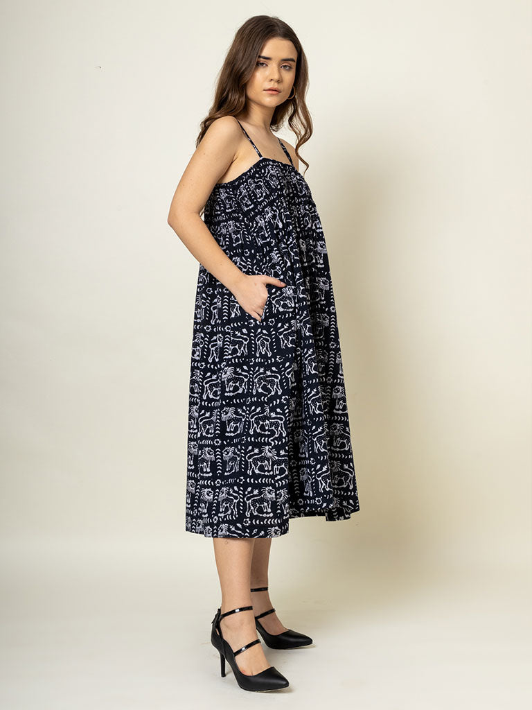 Ella Printed Dress DRESSES Doodlage   