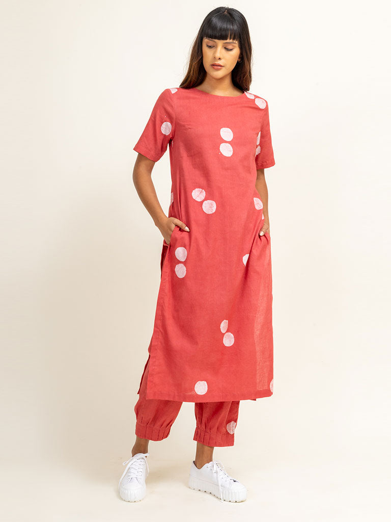 Coral Tucked Pants BOTTOMS Doodlage   