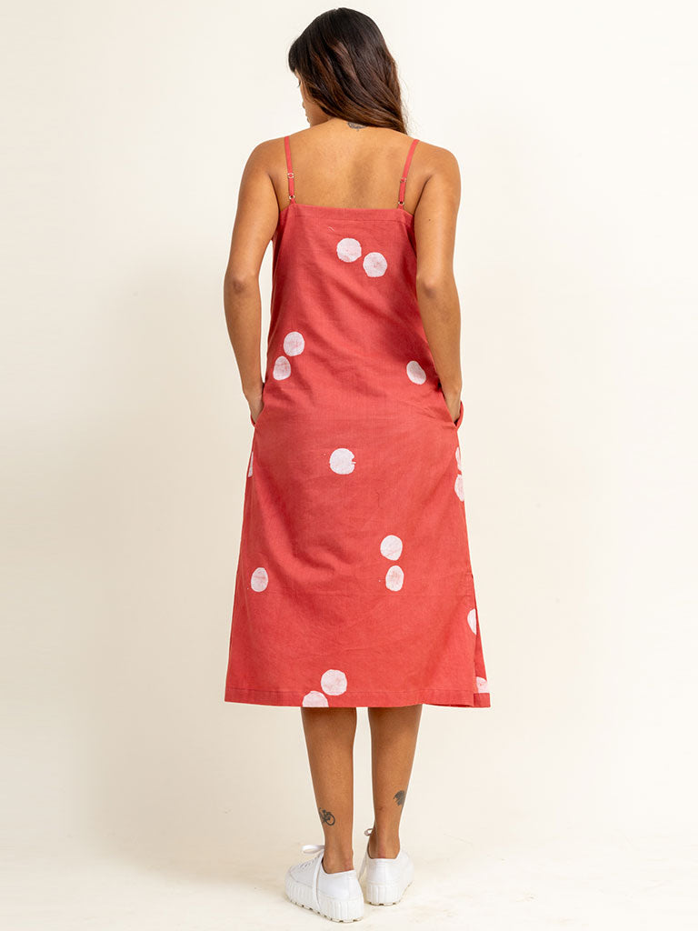 Coral Slip Dress DRESSES Doodlage   