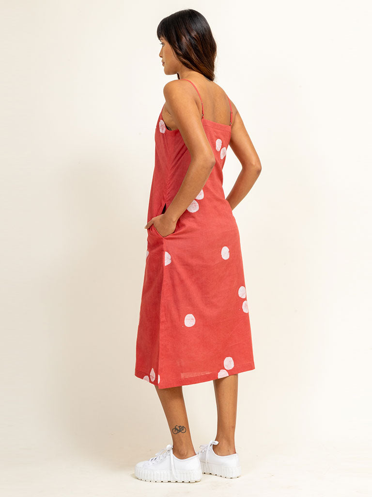Coral Slip Dress DRESSES Doodlage   