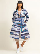 Sky Patchwork Trench JACKETS Doodlage   