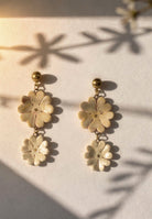 Ecru Flora Dangler Earrings ACCESSORIES IKKIVI