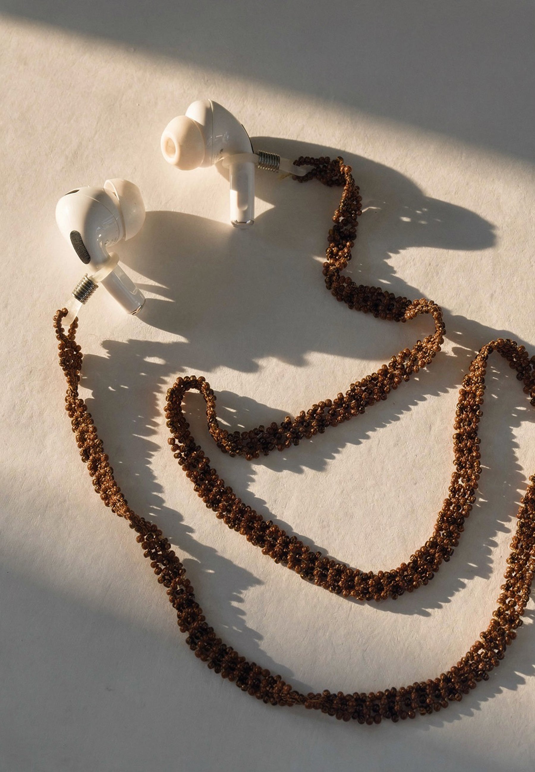 Brown Beaded Sunglass Chain ACCESSORIES IKKIVI