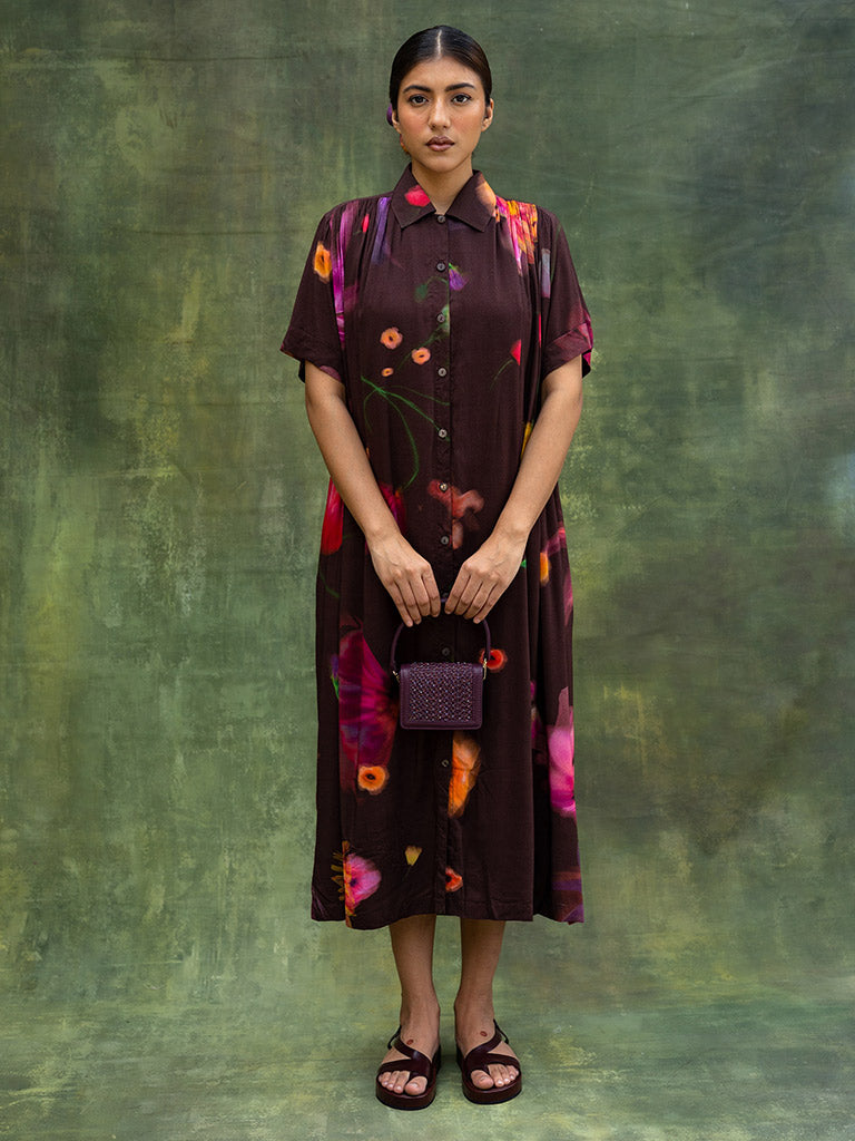 Zora Brown Dress DRESSES Doodlage