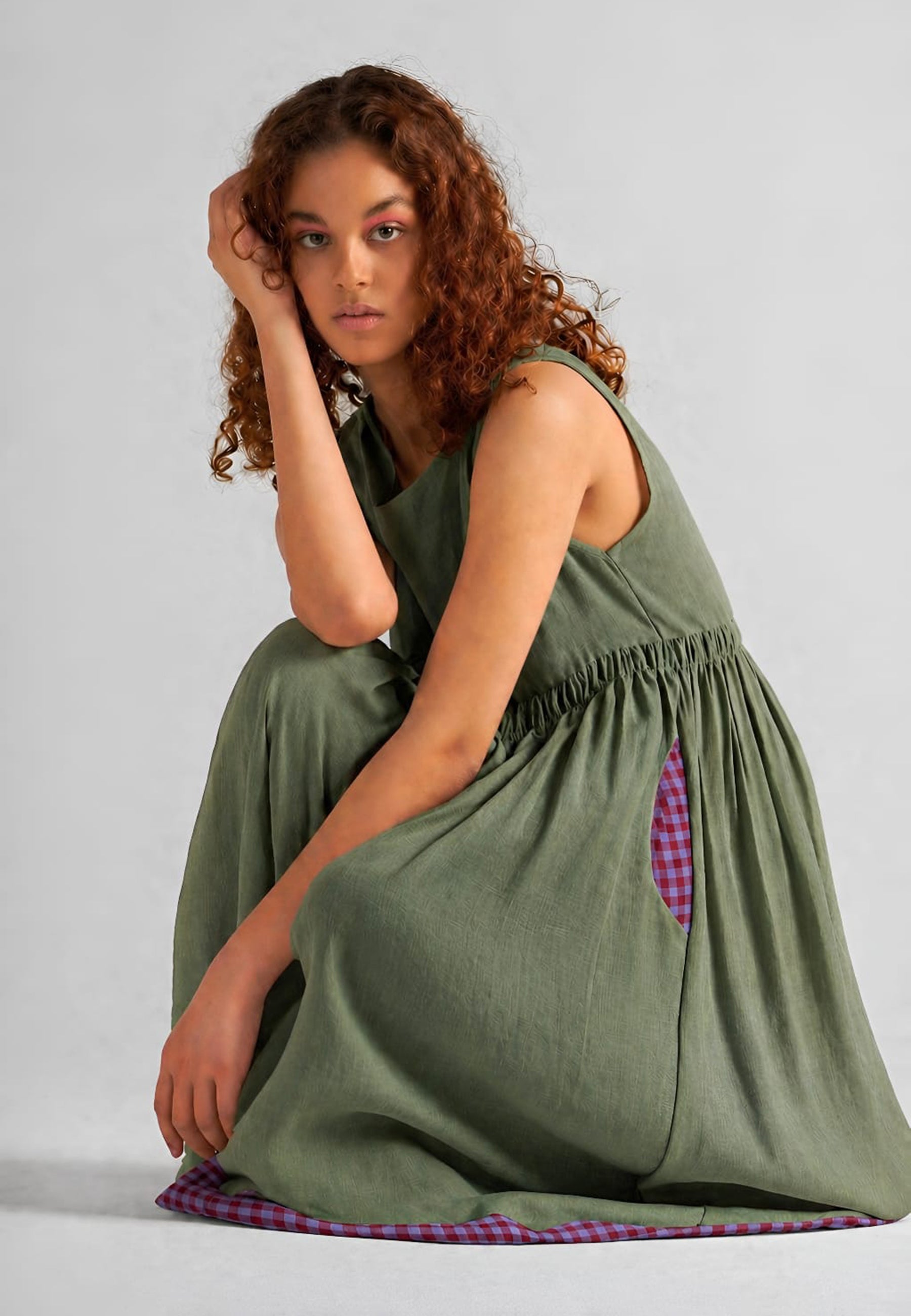 Simply Her Green Sage Dress DRESSES IKKIVI