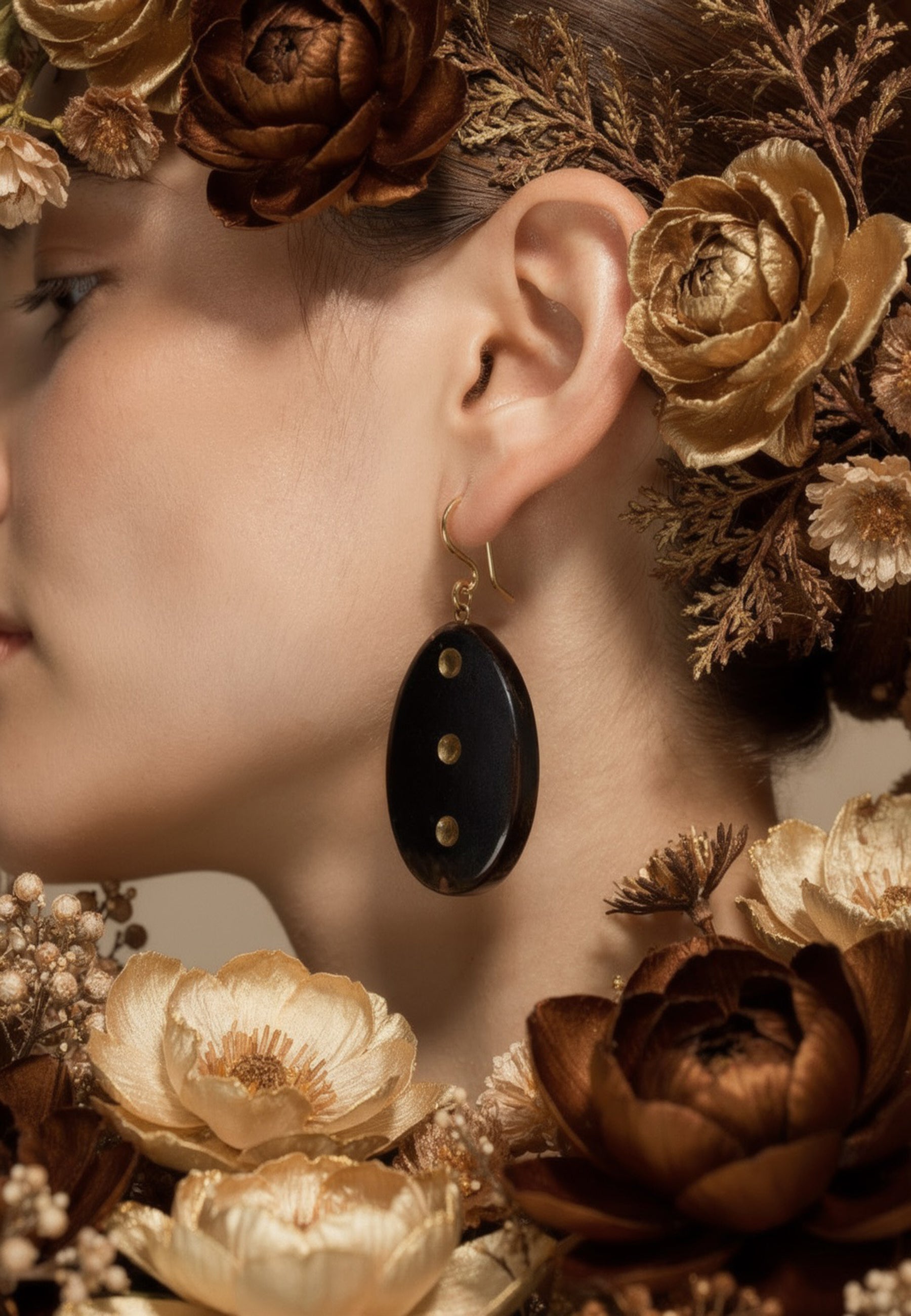 Pebble Wooden Earrings ACCESSORIES IKKIVI