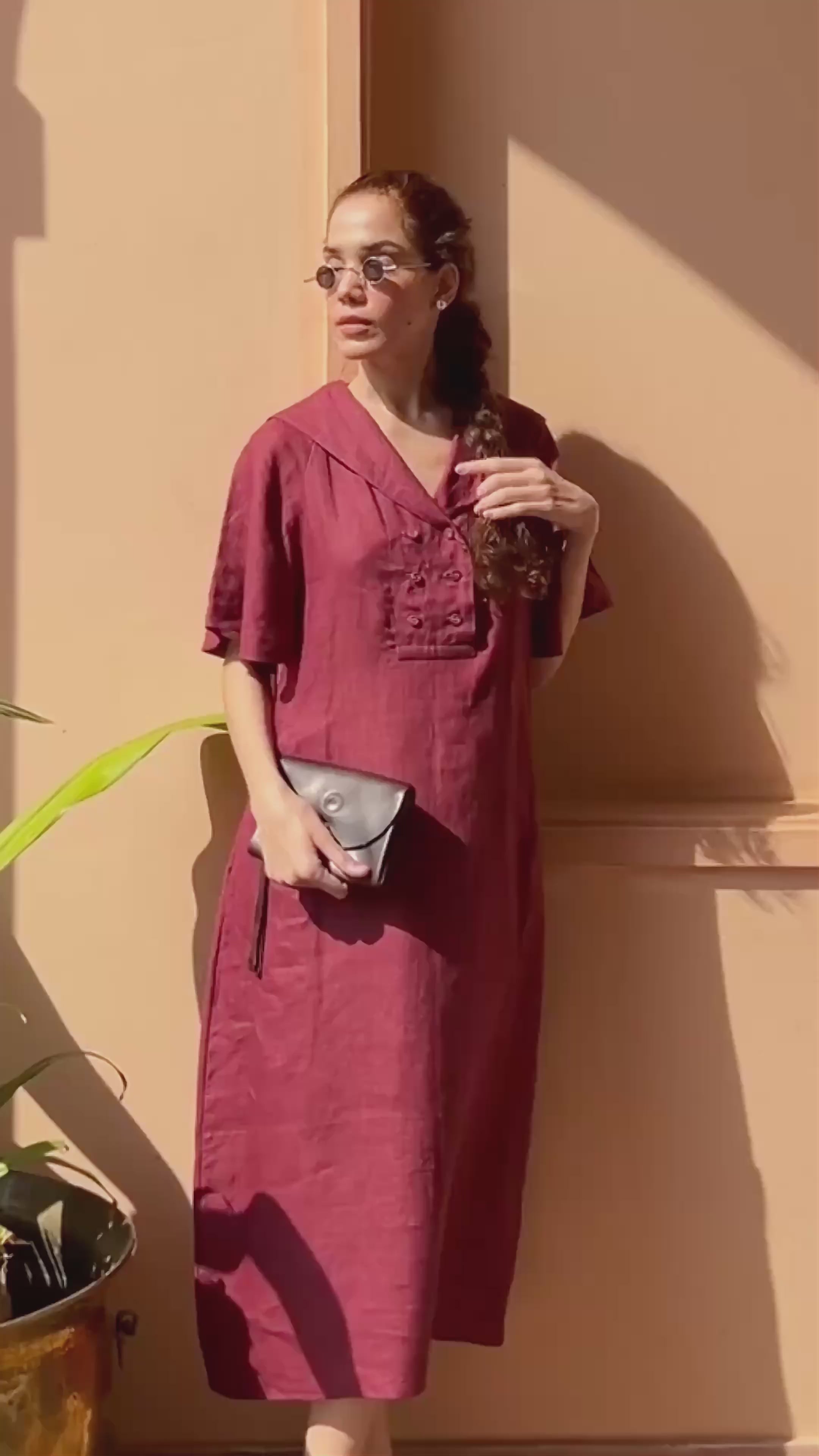 Anytime Burgundy Dress DRESSES IKKIVI