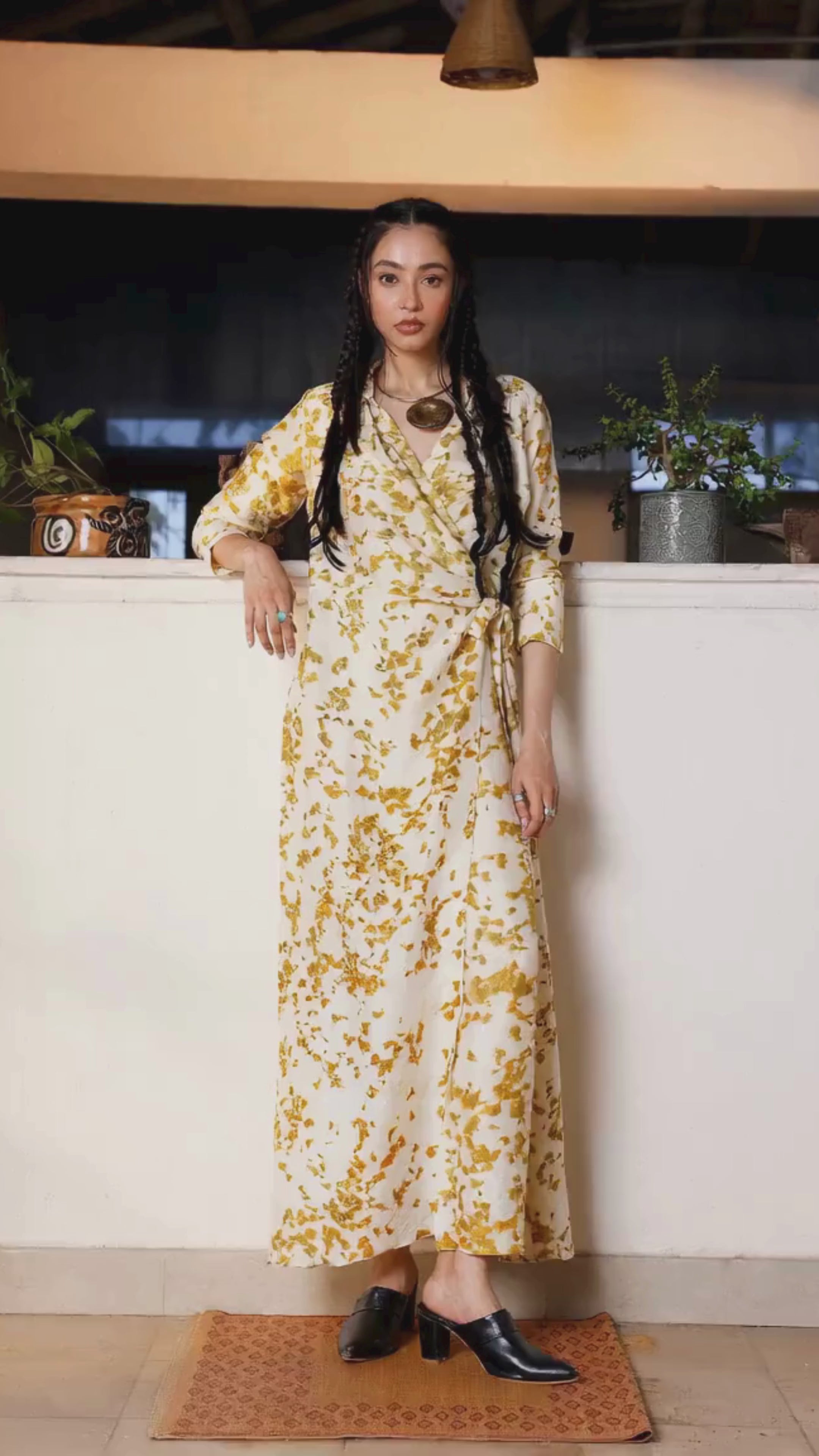 The Marigold Reverie Wrap Dress DRESSES IKKIVI
