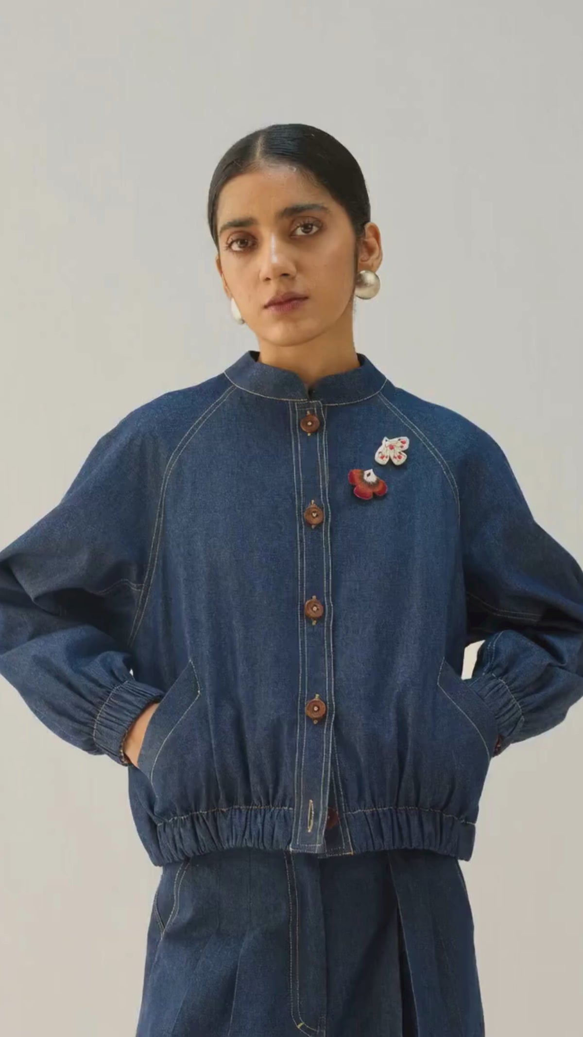 The Slow Denim Bomber Jacket JACKETS SUI
