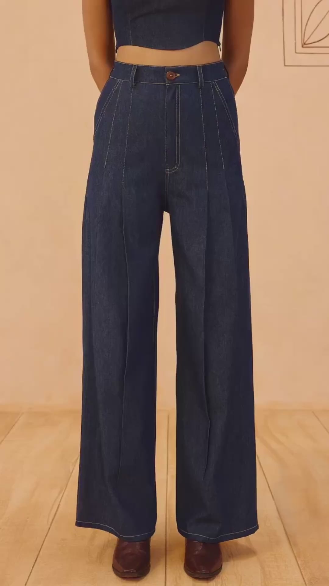 Heirloom Sustainable Denim Pleated Jeans BOTTOMS SUI