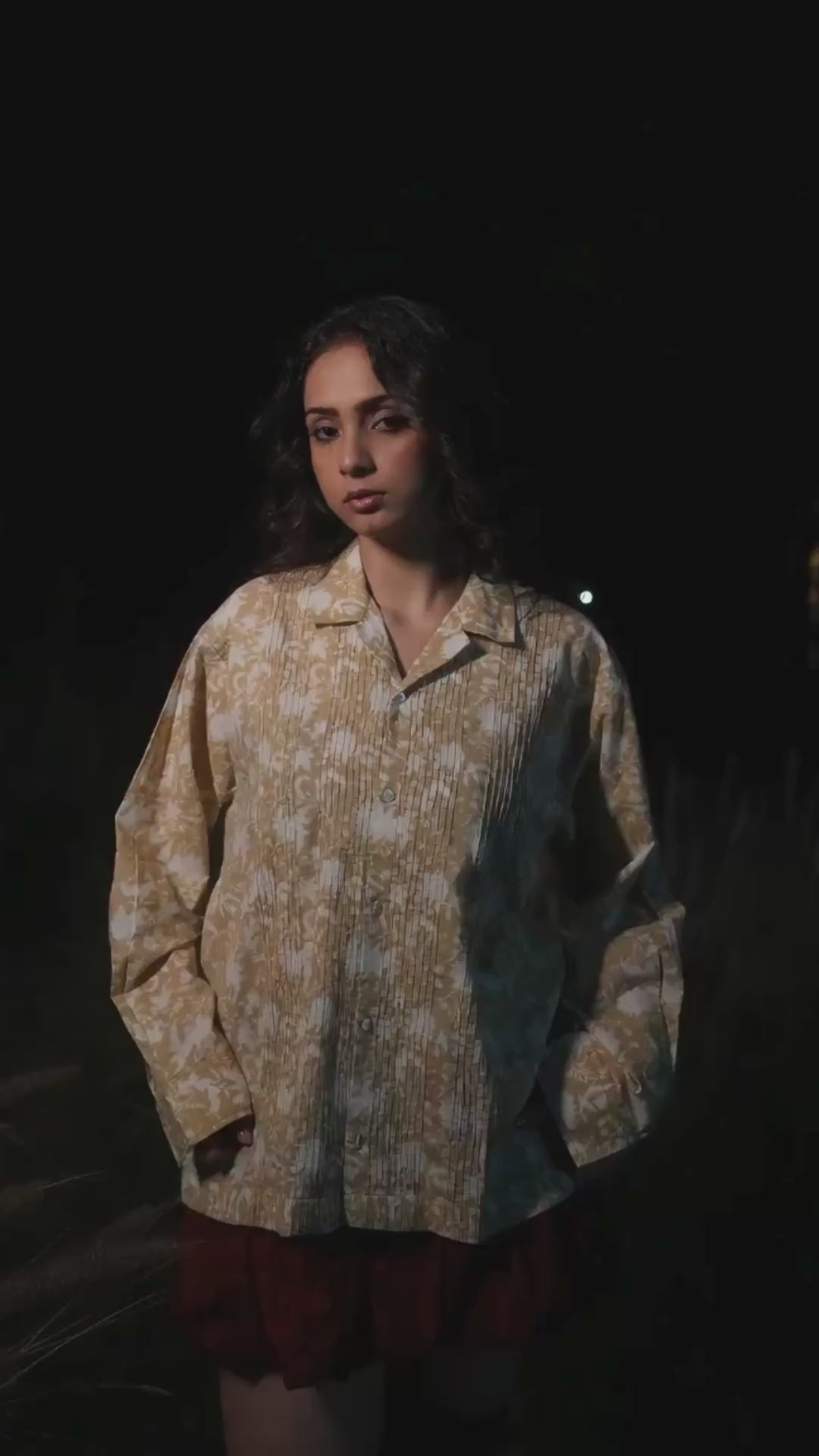 Kiro Cuban Collared Beige Shirt TOPS IKKIVI